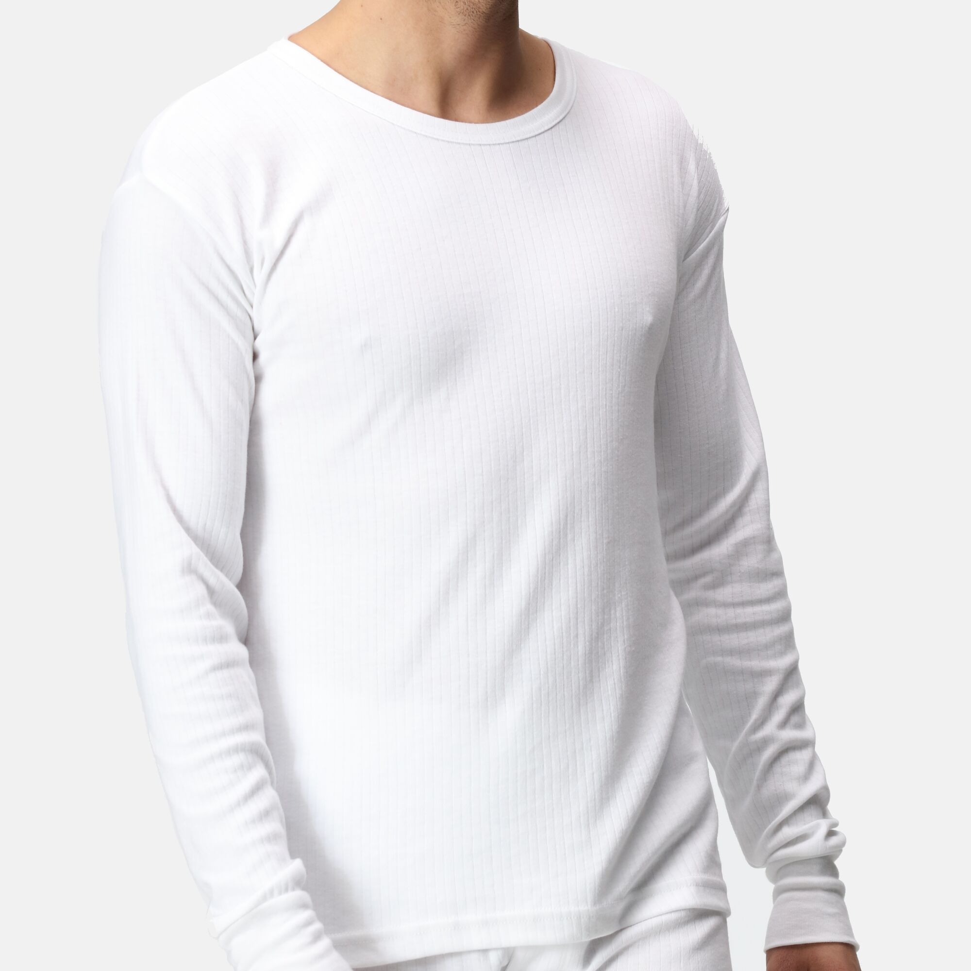 Men's Long Sleeve Thermal Vest | White