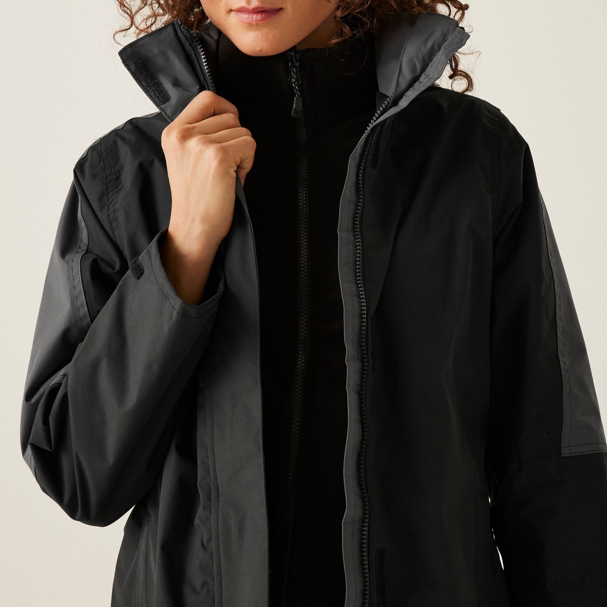 Women's Defender III Waterproof 3 In 1 Jacket | Black Seal Grey