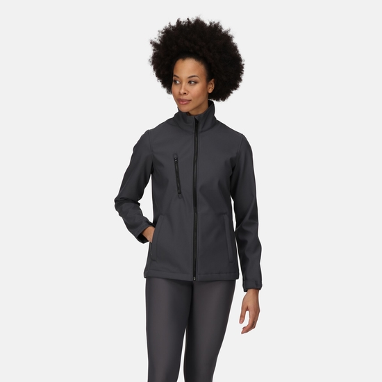 Women's Ablaze 3-layer Printable Softshell Jacket | Seal Grey Black