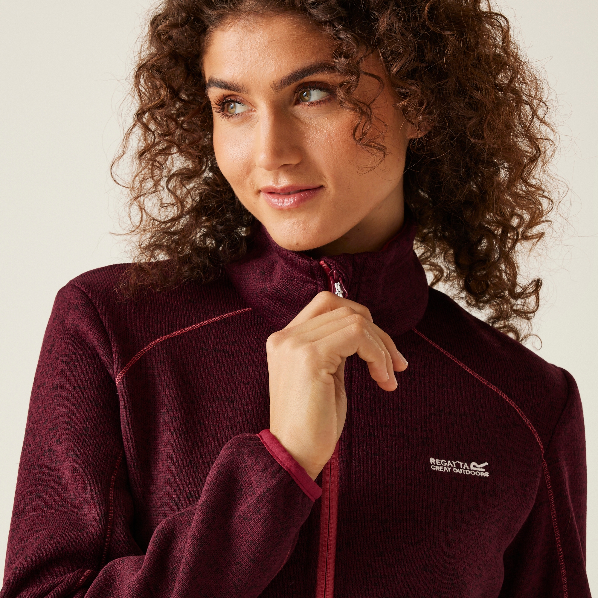 Women's Newhill Full Zip Fleece | Burgundy Rumba Red