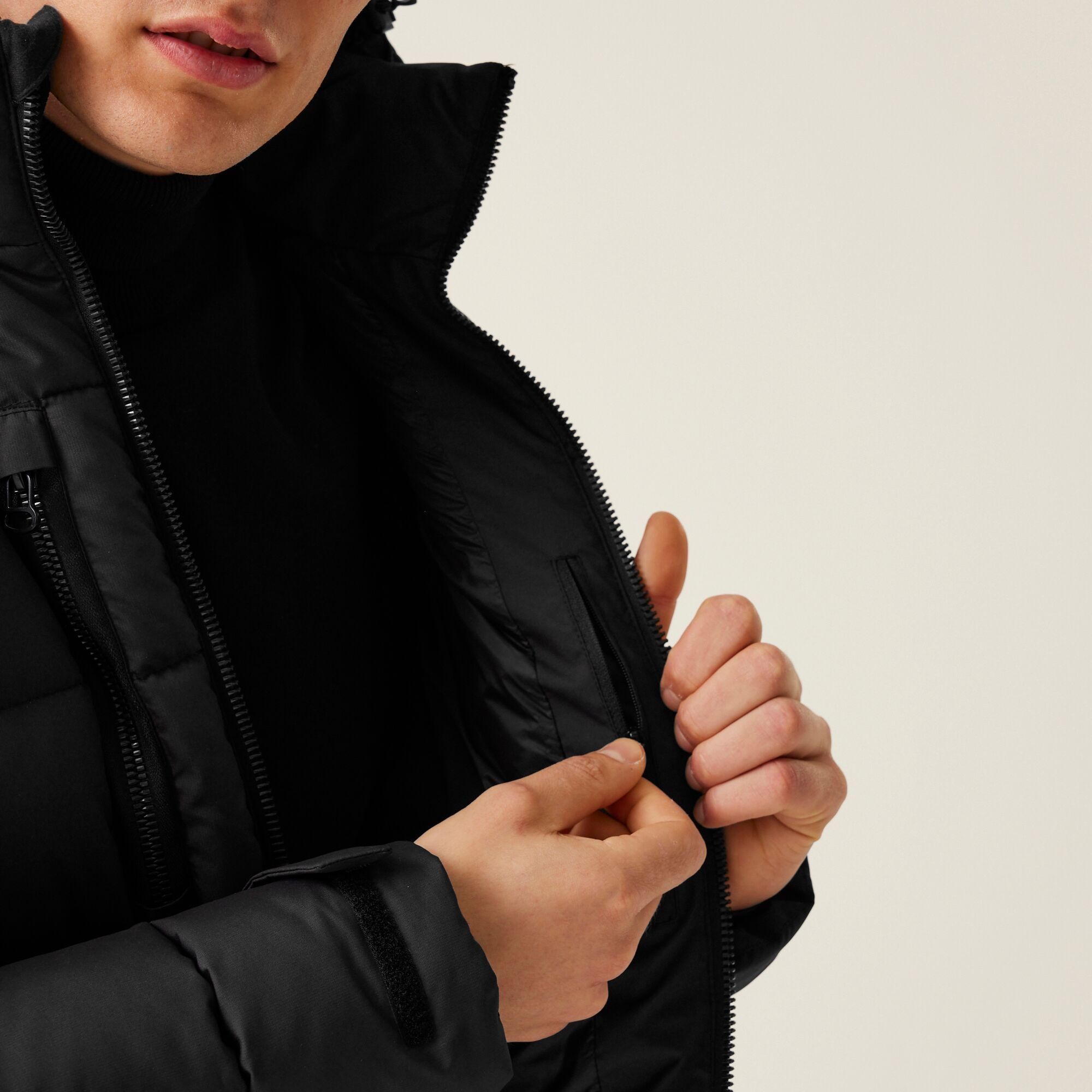 Men's Mottere Longline Padded Jacket | Black Black