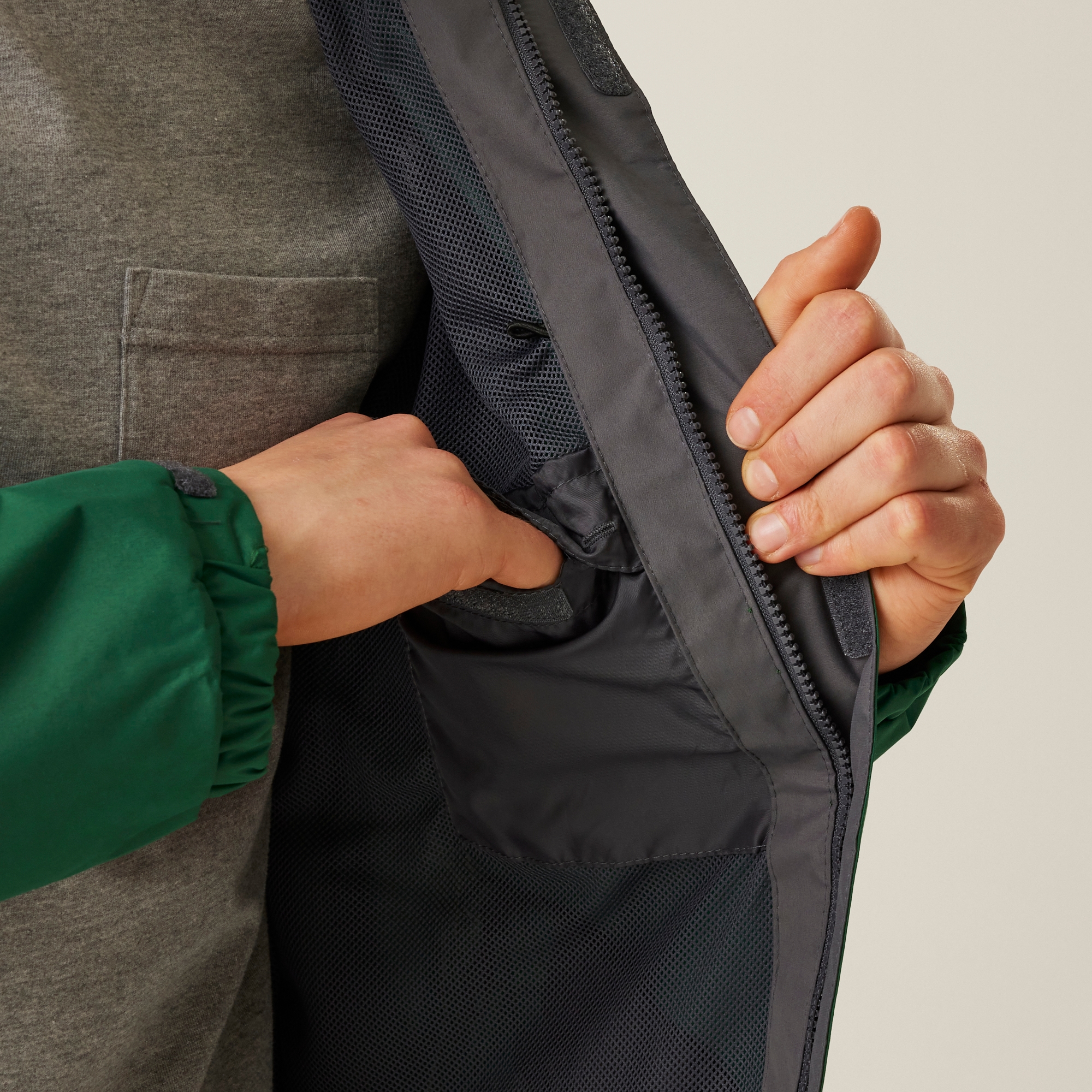 Men's Ardmore Shell Jacket | Bottle Green Seal Grey