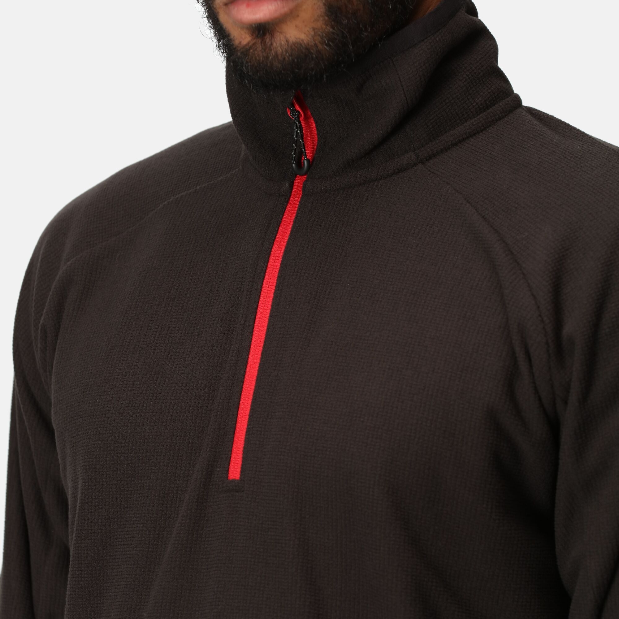 Men's Navigate Half-Zip Fleece | Black Classic Red