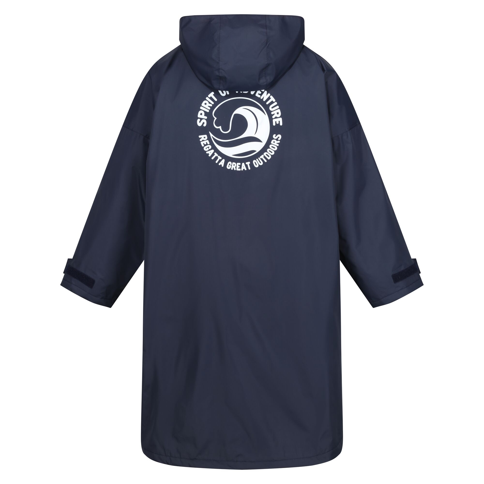 Adult's Waterproof Changing Robe | Navy Rusty Orange Lining