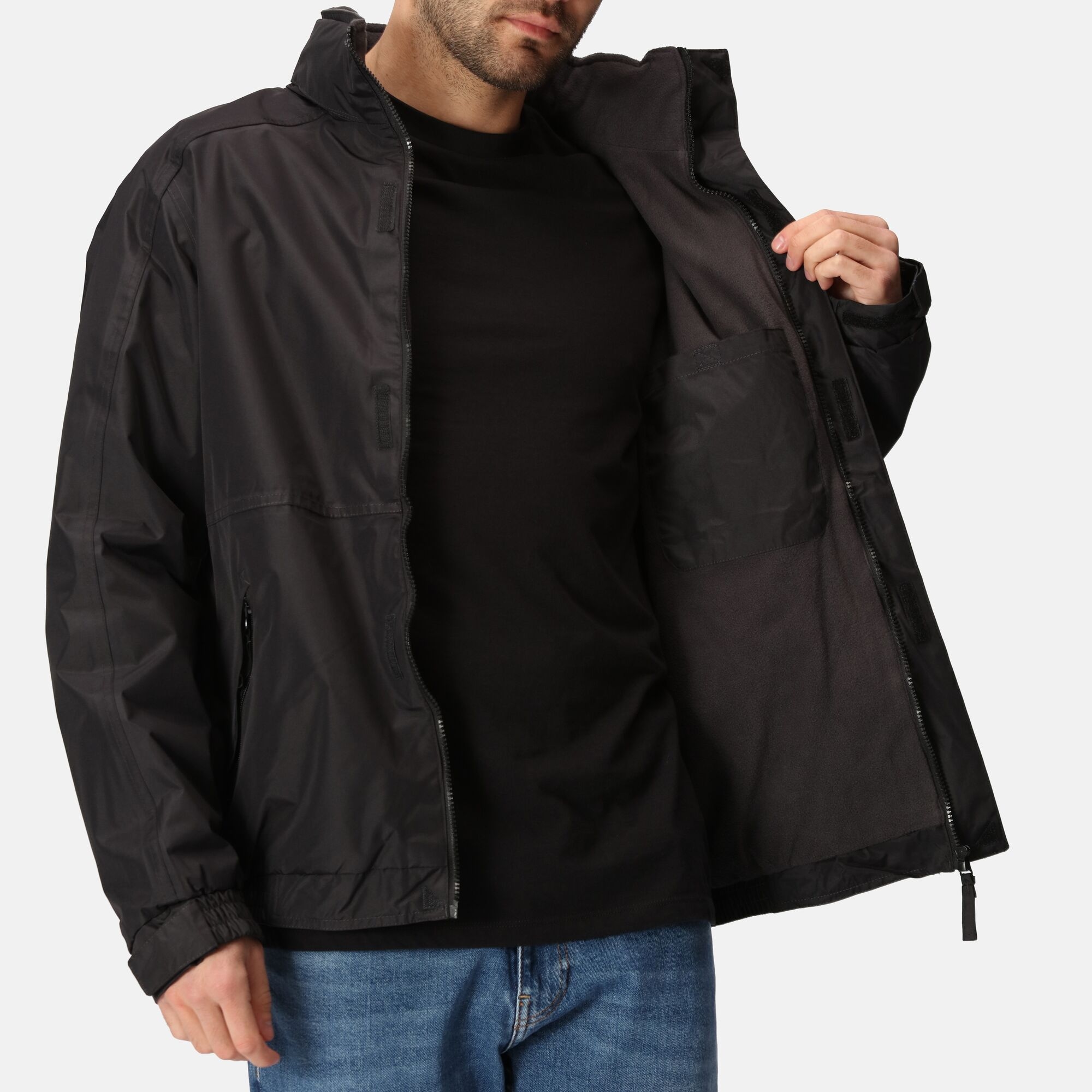 Men's Dover Fleece Lined Waterproof Insulated Bomber Jacket | Black