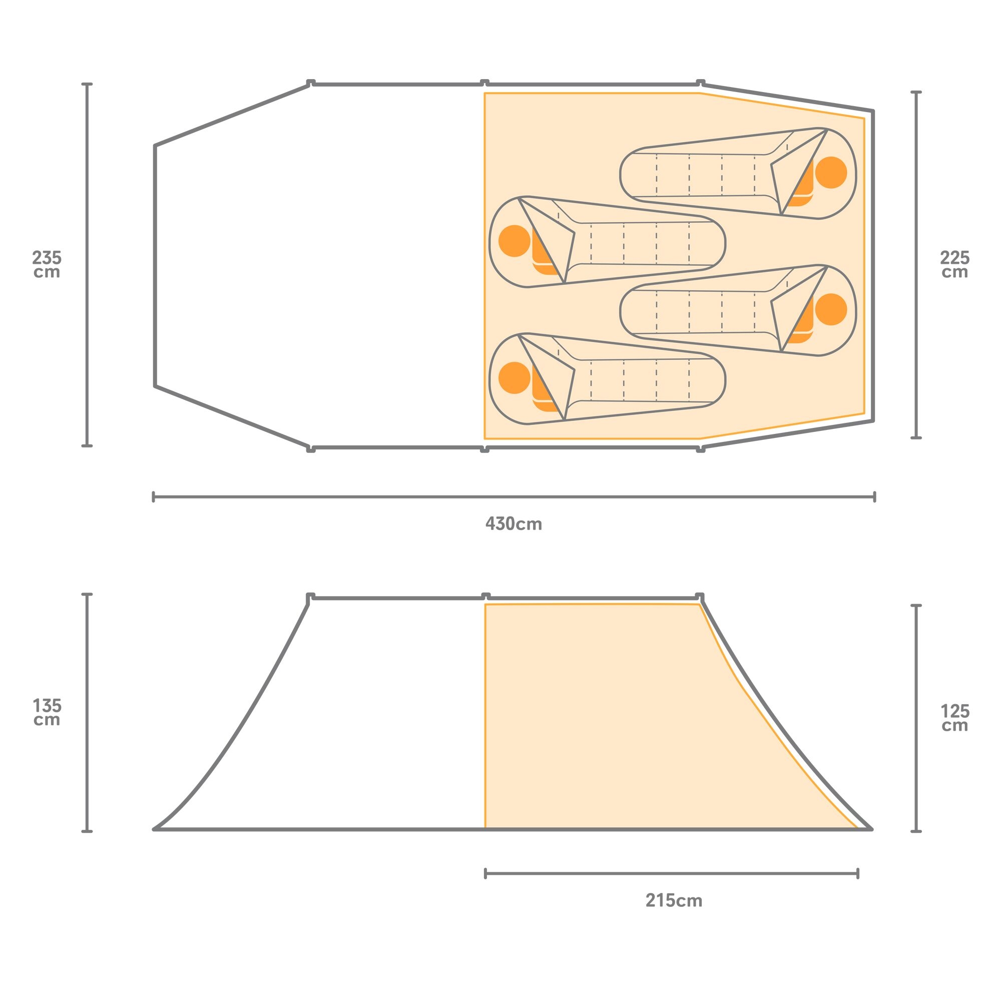 Montegra 4-Man Backpacking Tent | Alpine Green