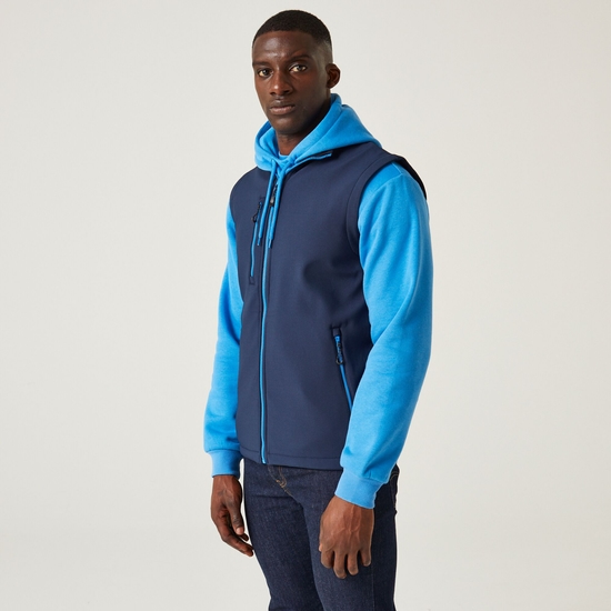 Men's Navigate 2 Layer Softshell Bodywarmer | Navy French Blue