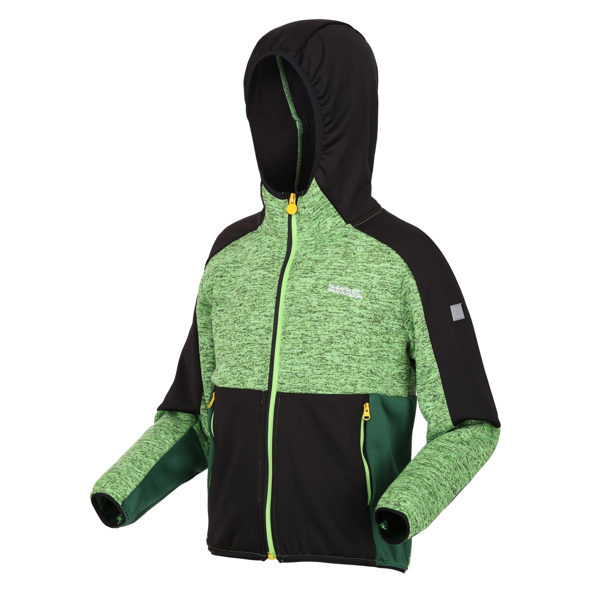 Kids' Dissolver VII Full Zip Fleece | Jasmine Green Black