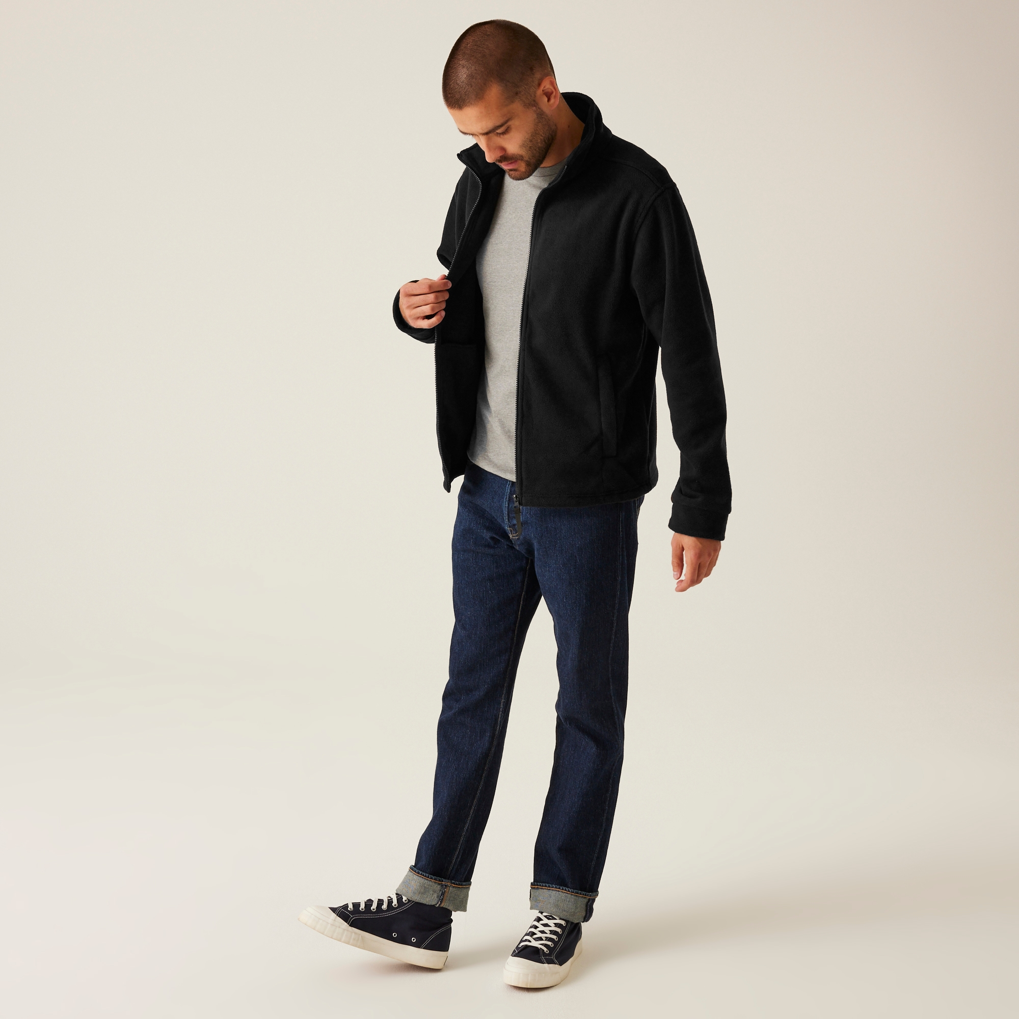 Men's Thor 350 Heavyweight Full Zip Fleece | Black
