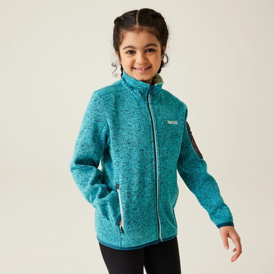Kids' Newhill Full Zip Fleece | Icy Morn Turquoise