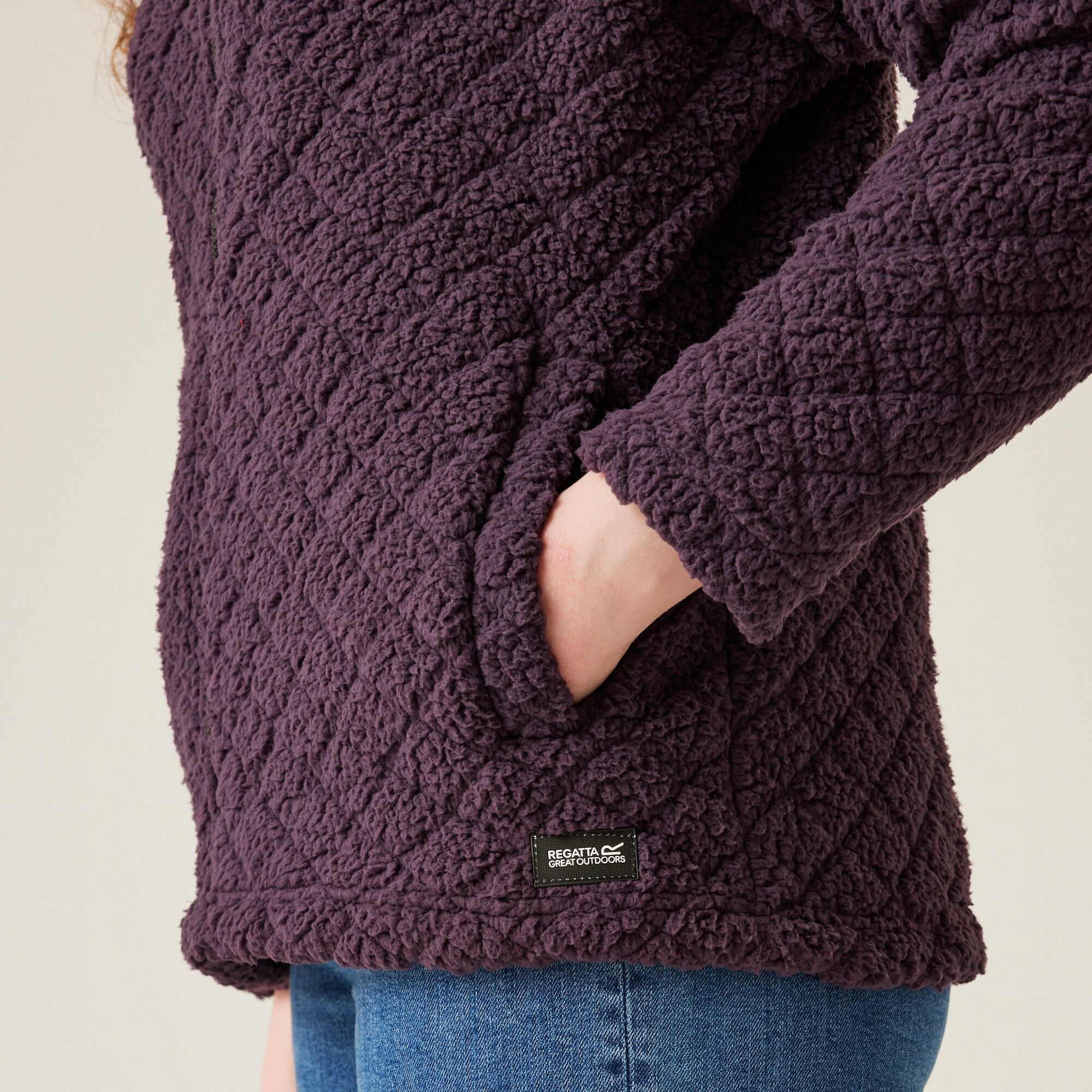 Women's Apphia Full Zip Fluffy Fleece | Deep Plum