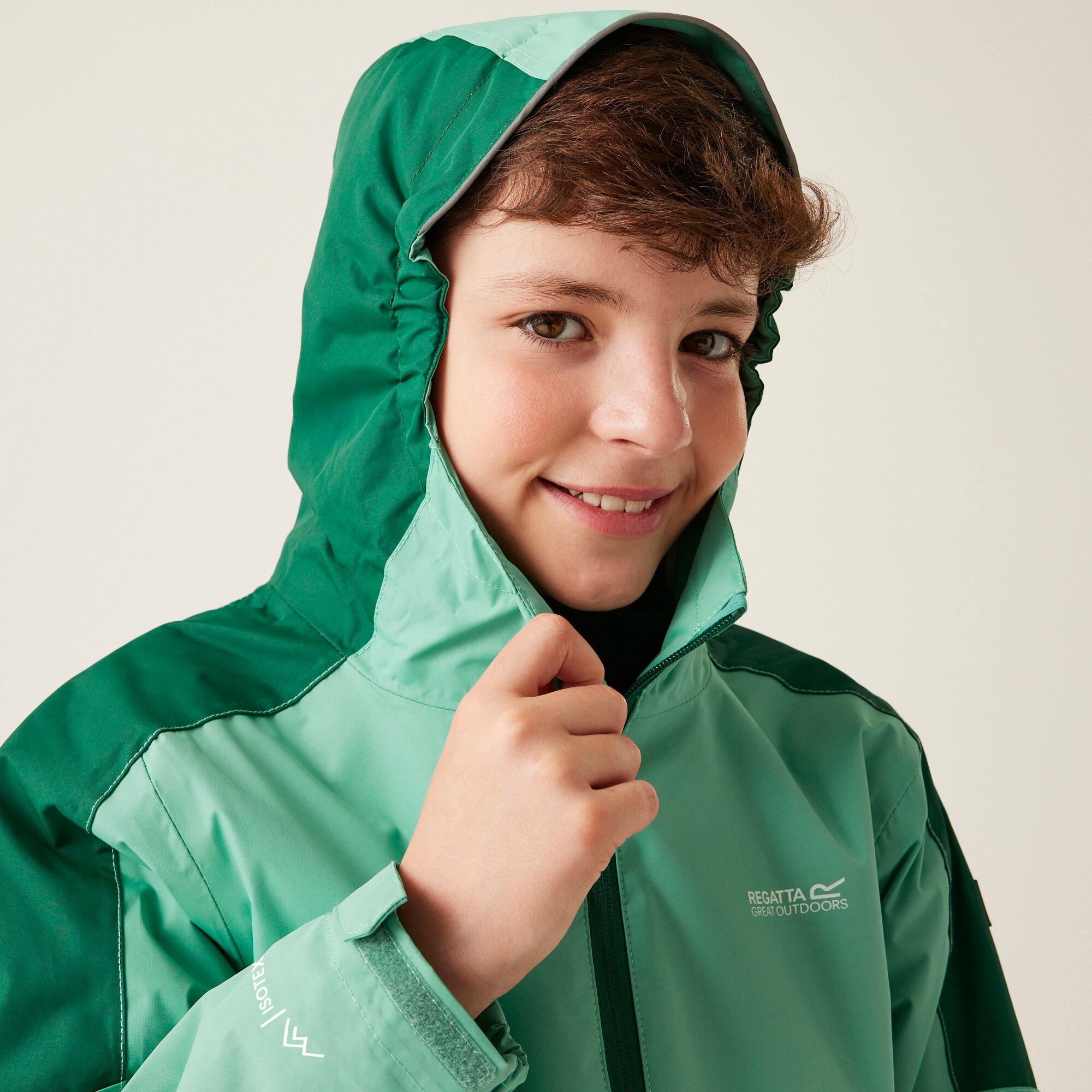 Kids' Hurdle V Waterproof Jacket | Dusty Green Rain Forest