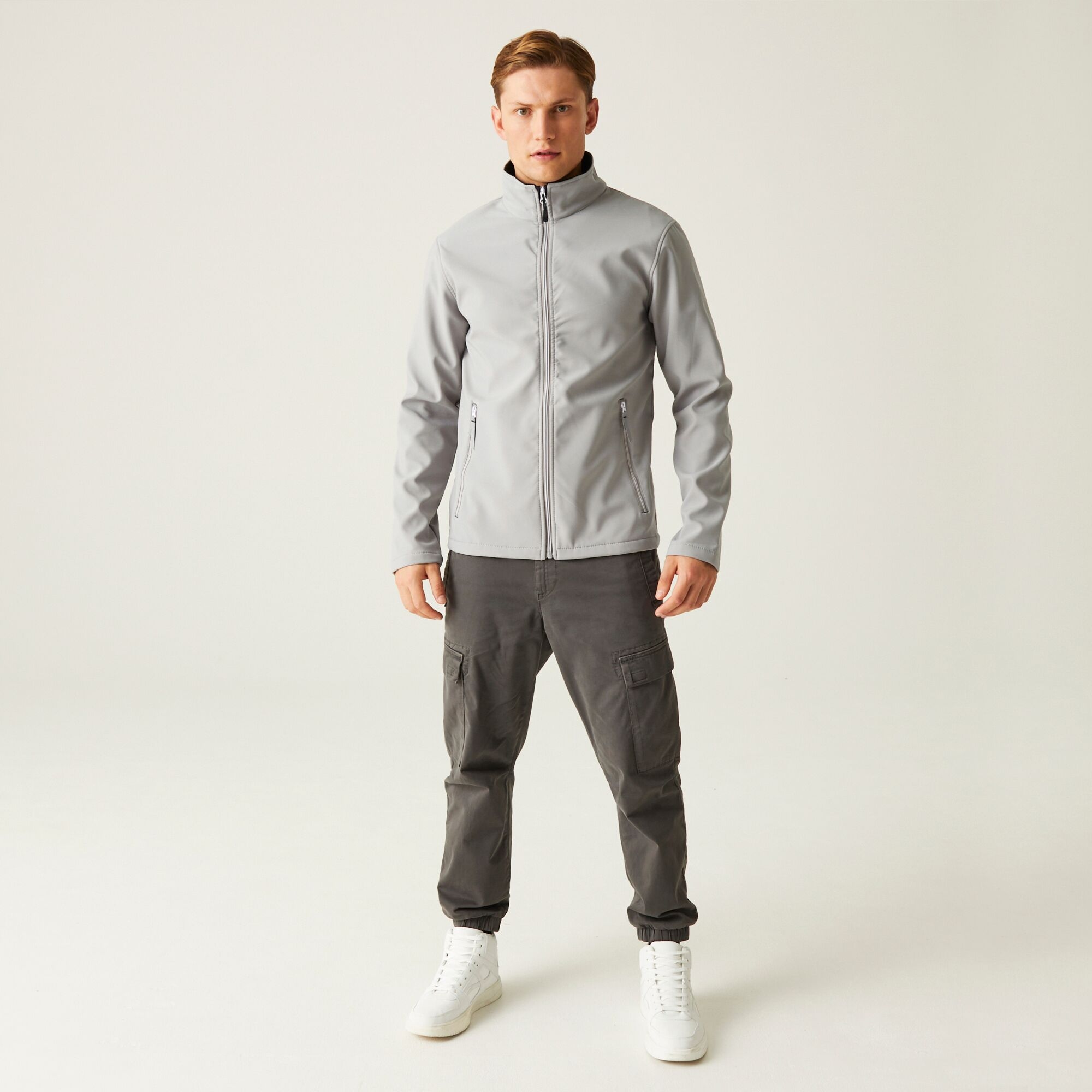 Men's Ascender 2 Layer Softshell Jacket | Mineral Grey Black