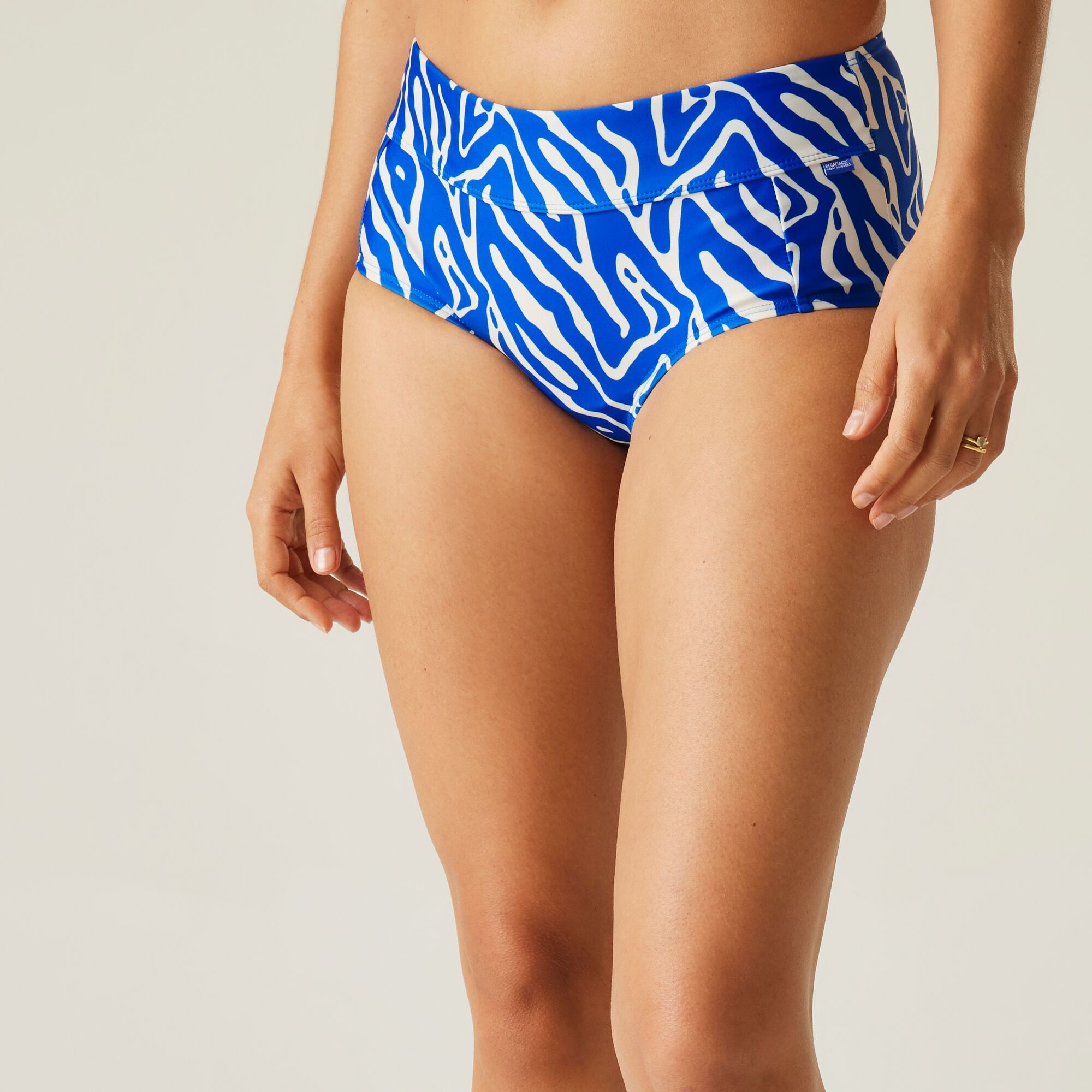 Women's Paloma Swim Brief | Brightest Blue Abstract Print