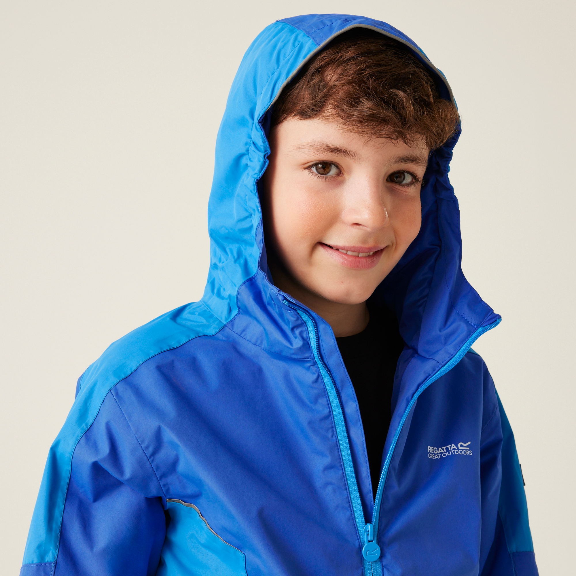 Kids' Hurdle V Waterproof Jacket | Olympian Blue Hydro Blue