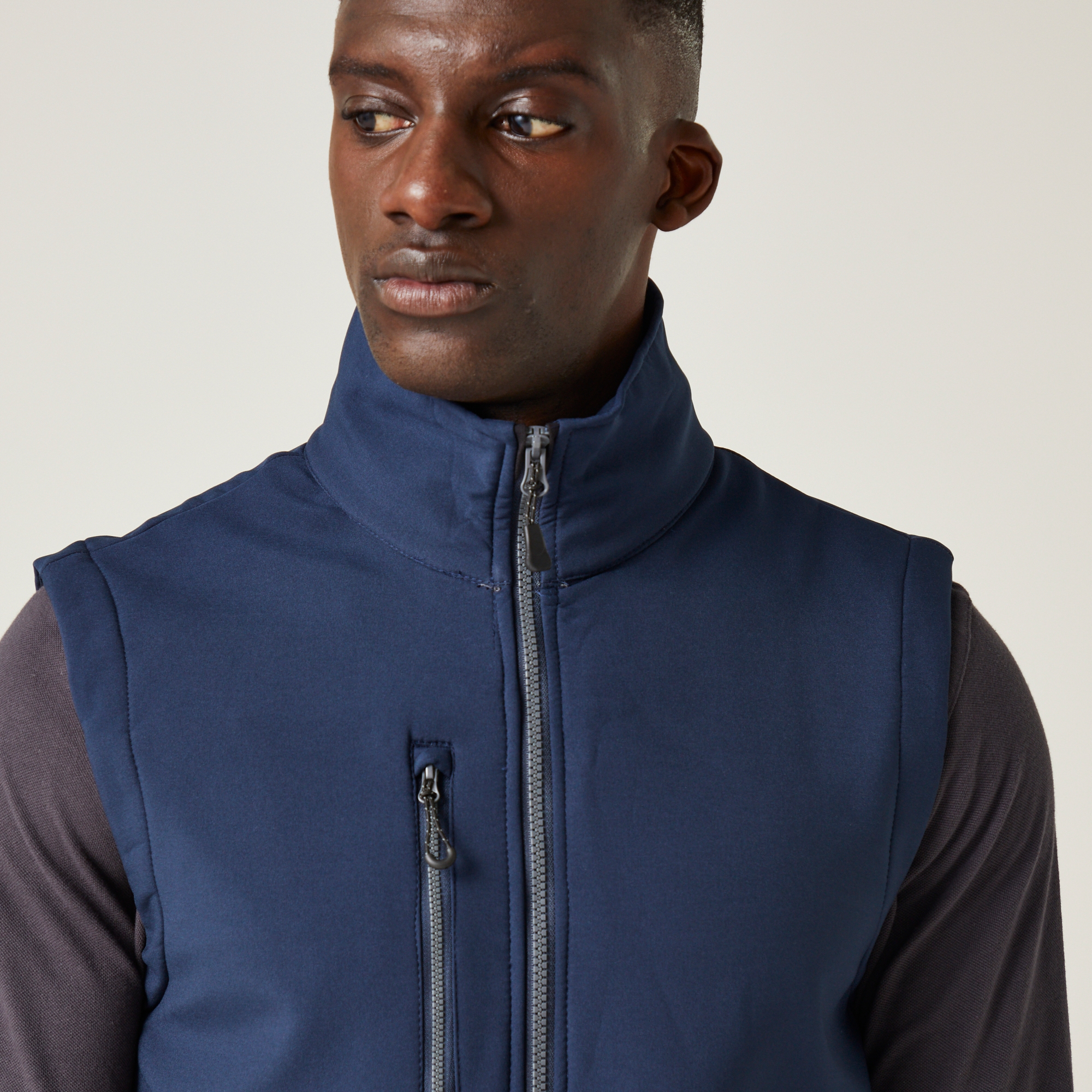 Men's Navigate 2 Layer Softshell Bodywarmer | Navy Seal Grey