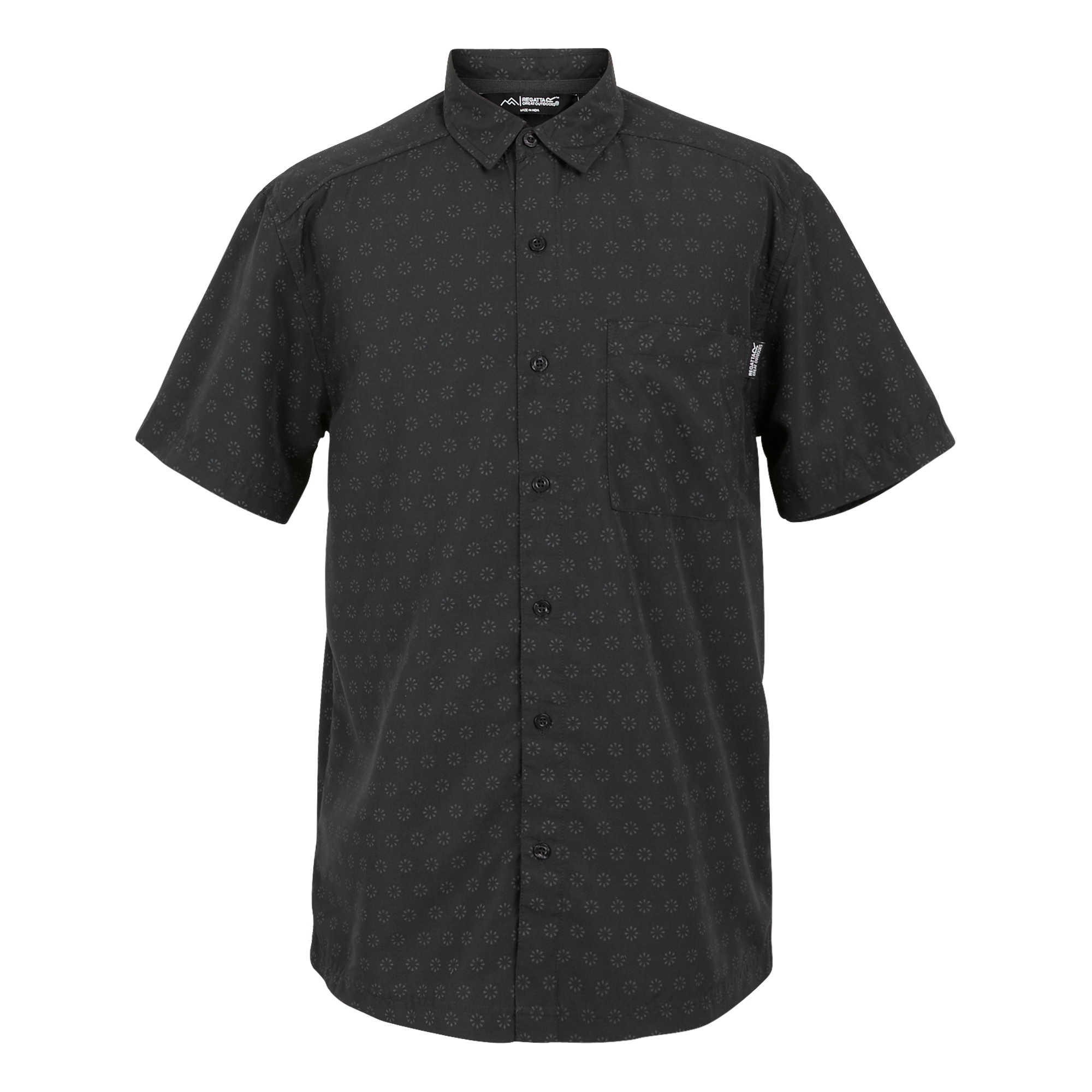 Men's Mindano IX Short Sleeve Shirt | Black Circle Print