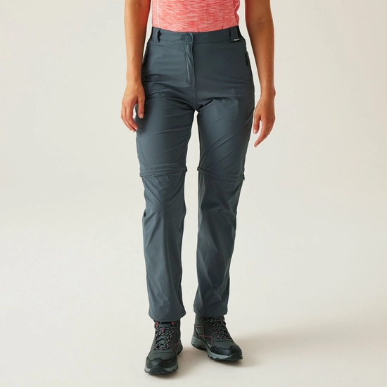 Women's Travel Light II Zip Off Packaway Trousers | Seal Grey