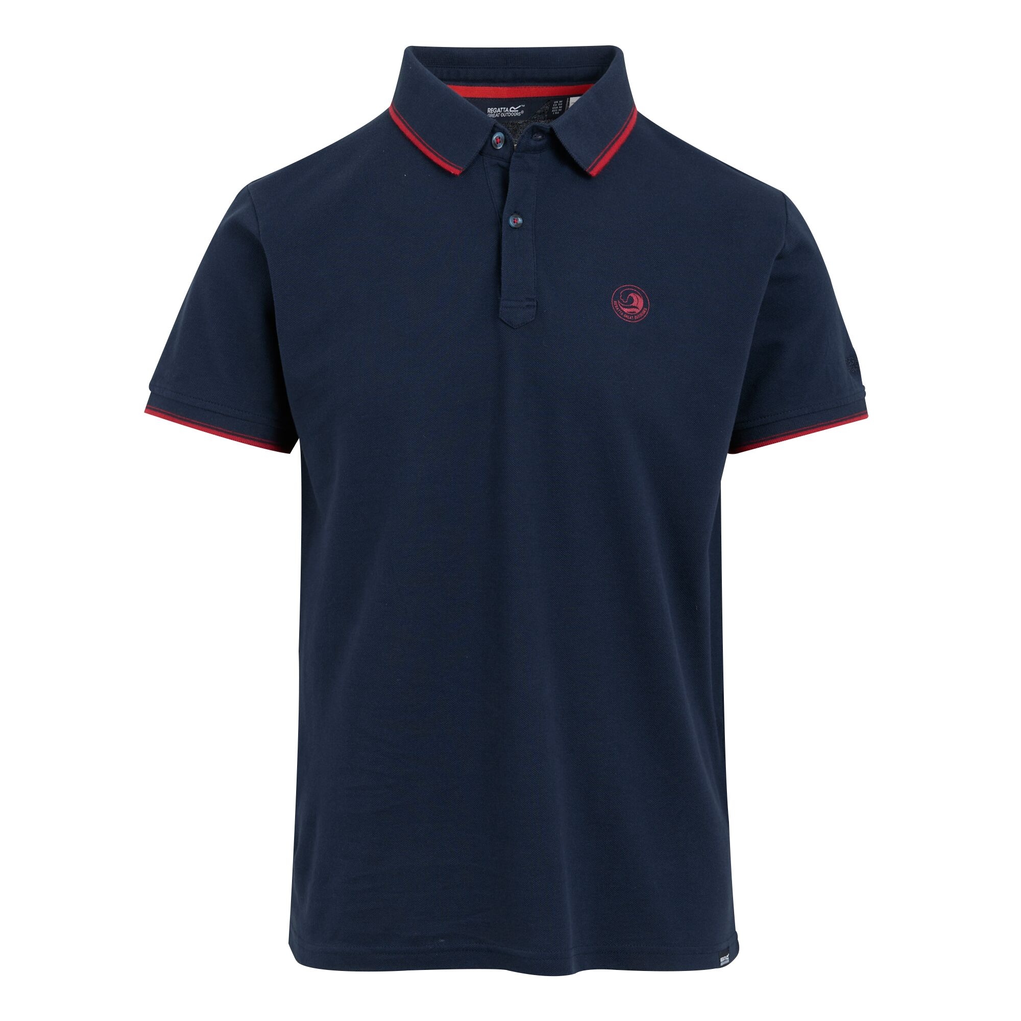 Men's Tadeo II Polo Shirt | Navy Poppy Red Tipping
