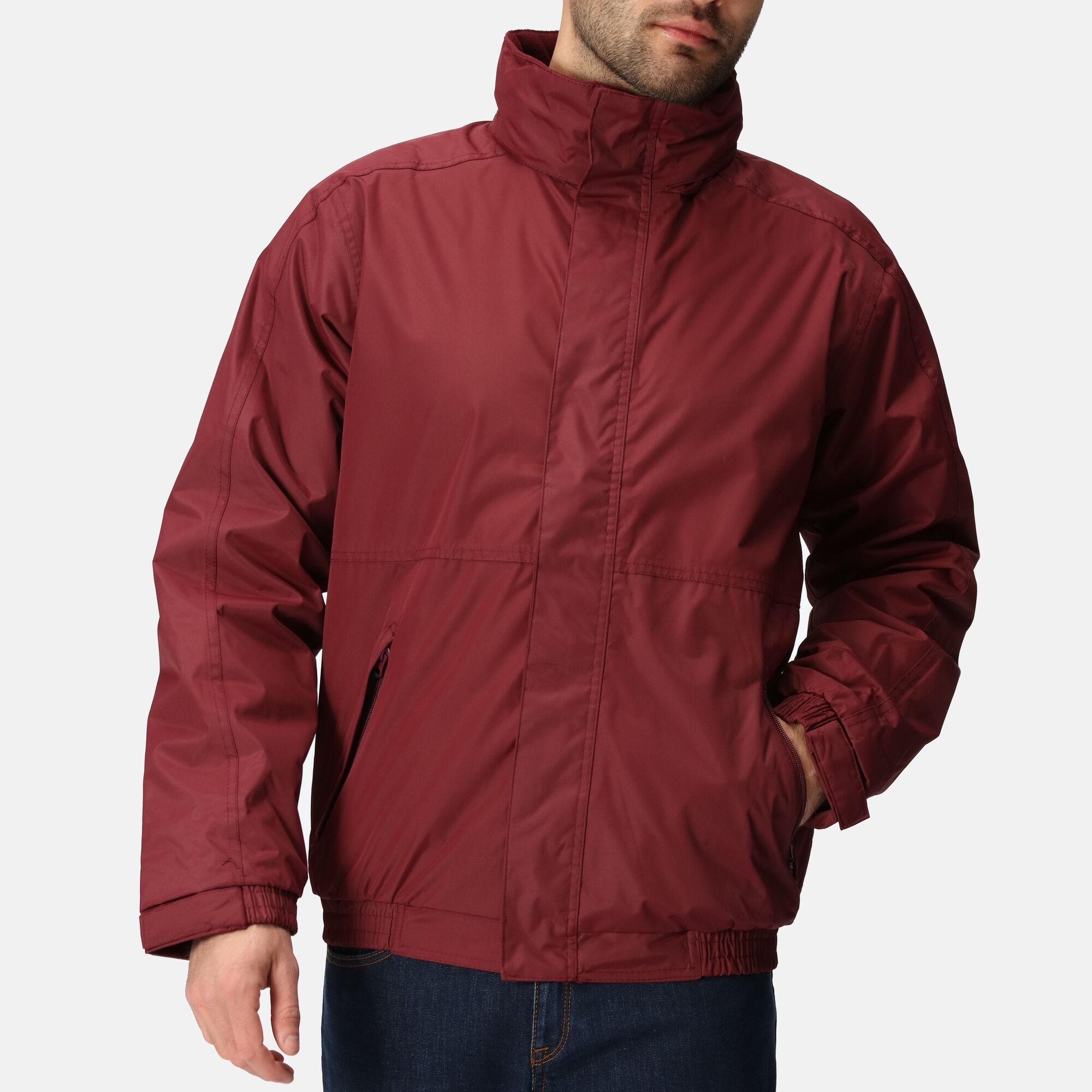 Men's Dover Fleece Lined Waterproof Insulated Bomber Jacket | Burgundy