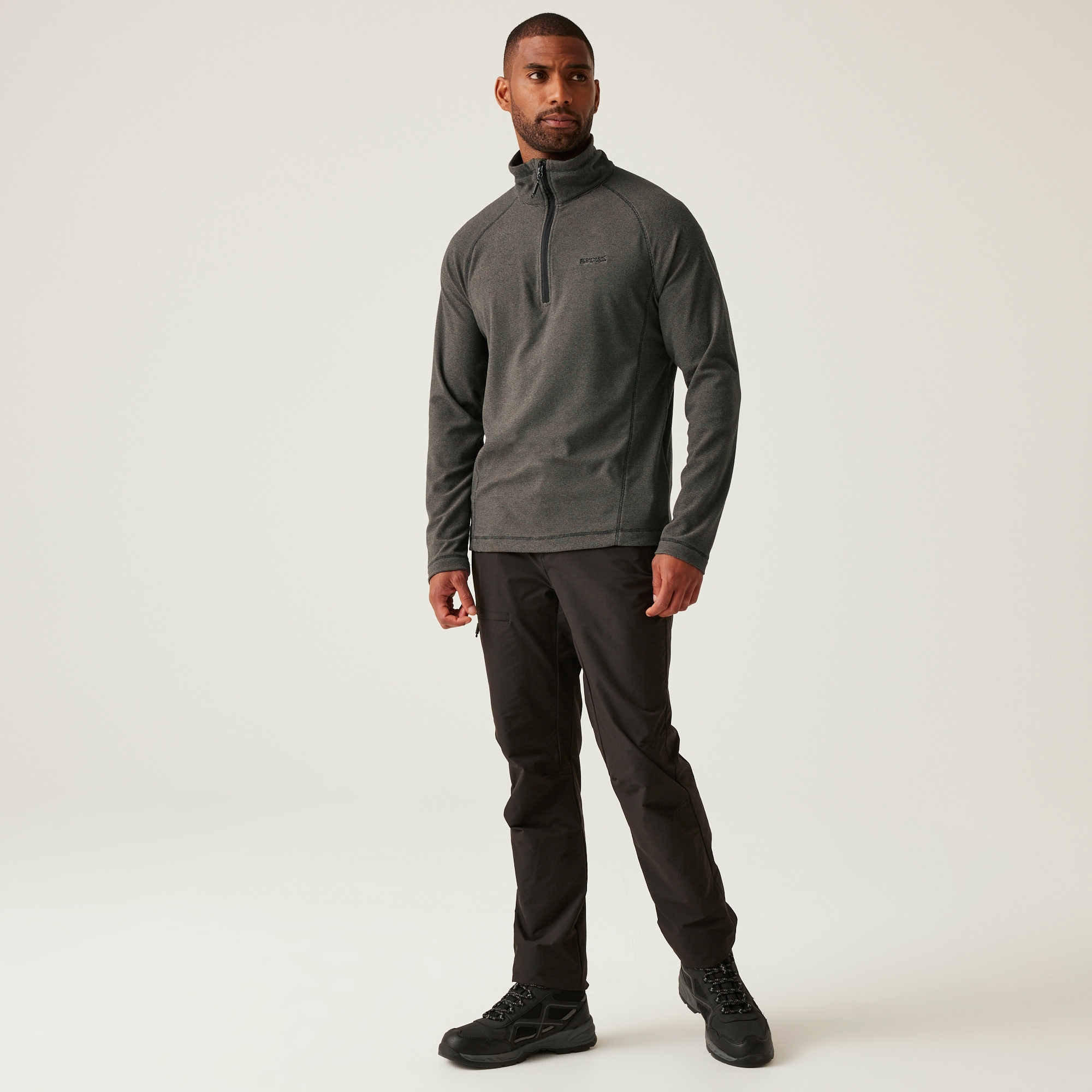 Men's Montes Lightweight Half Zip Fleece | Treetop Black