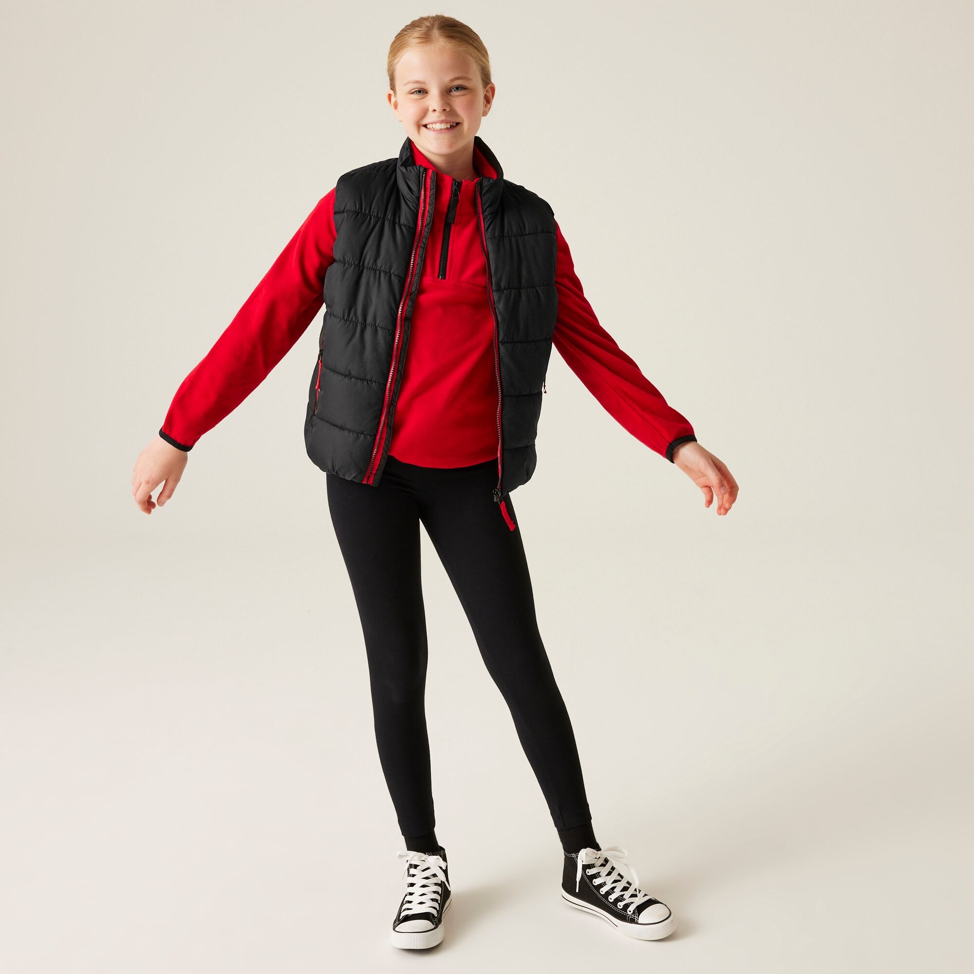 Kids' Scholar Thermal Bodywarmer | Black Classic Red
