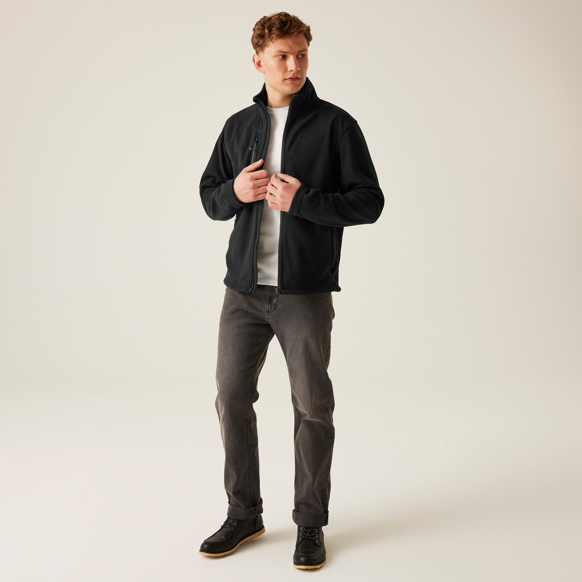 Men's Honestly Made Recycled Fleece Jacket | Black