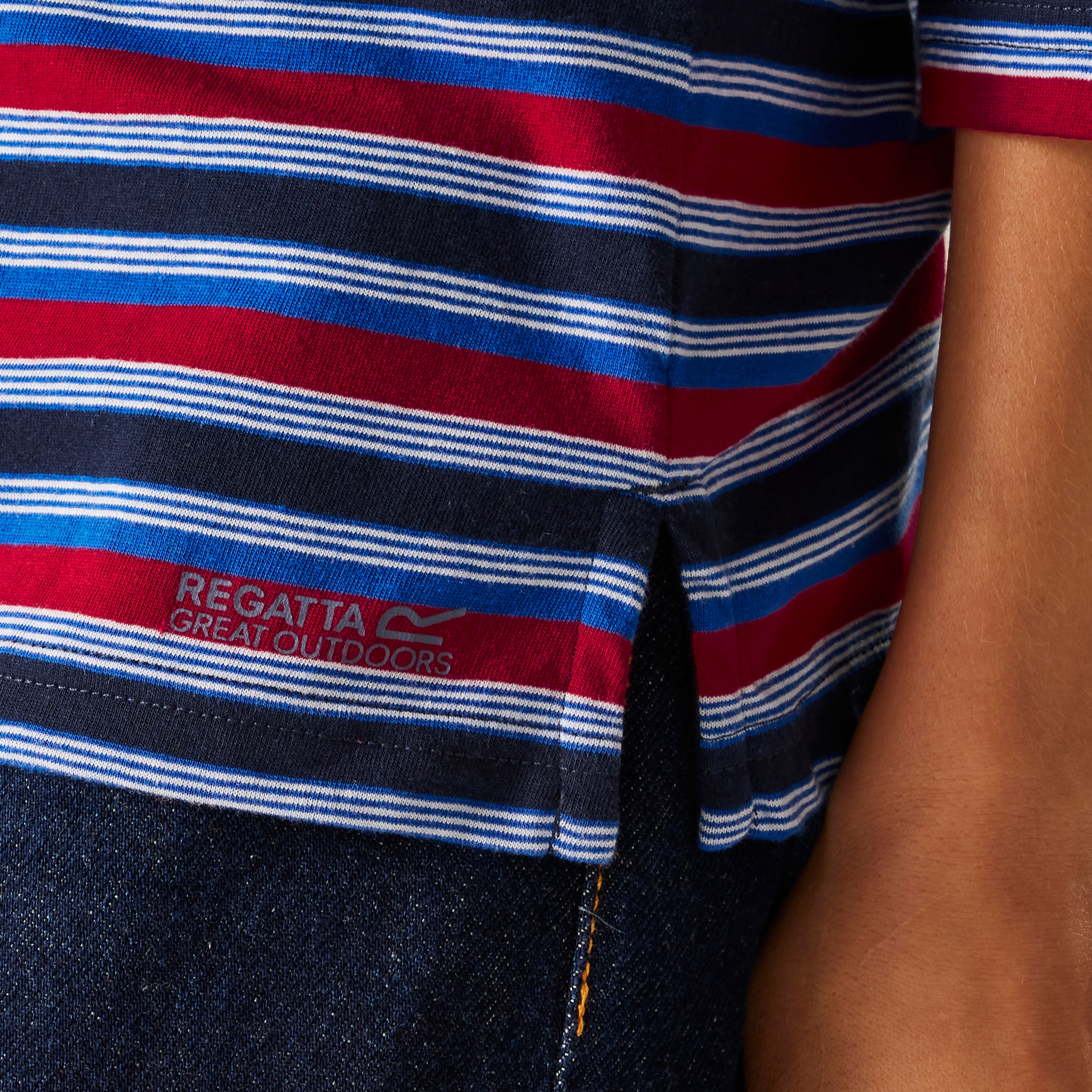 Women's Bayletta II 3/4 Sleeve Top  | Navy Multi Stripe