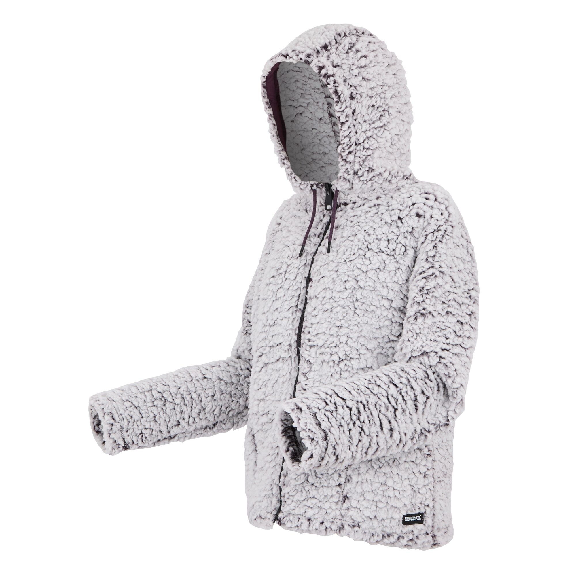Women's Zelpha Fluffy Hooded Fleece | Deep Plum