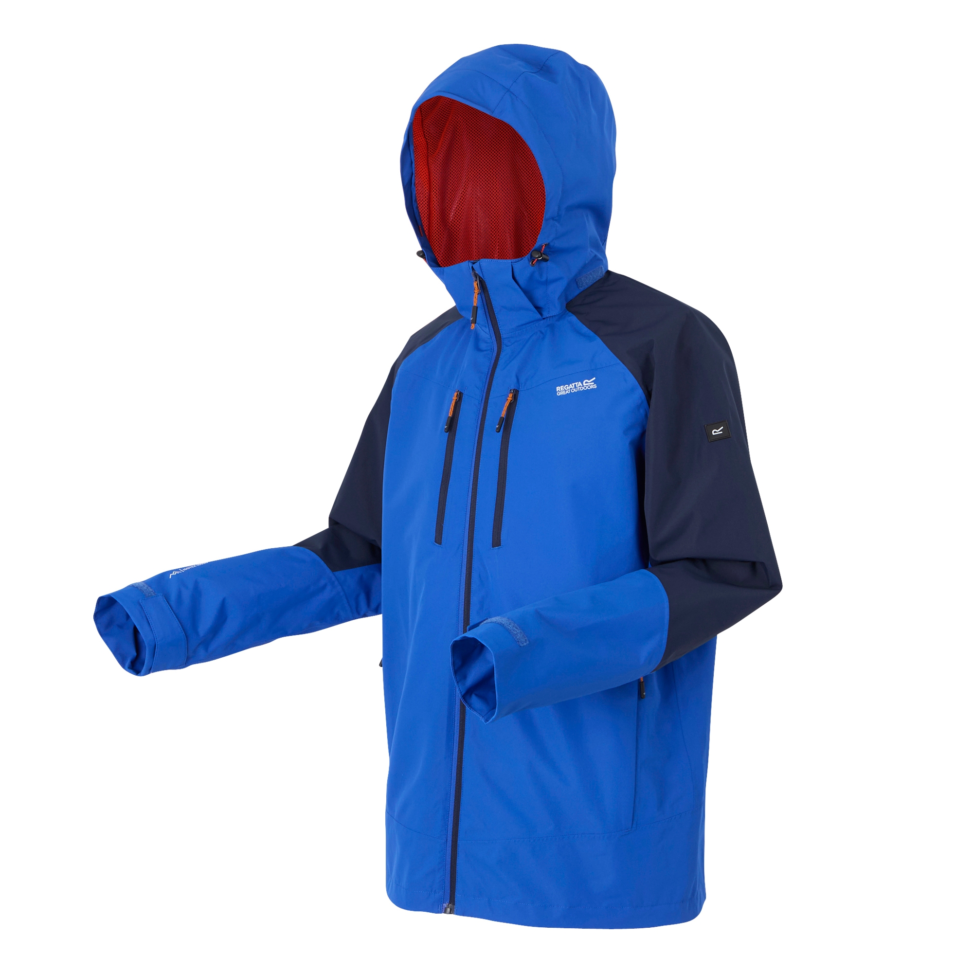 Men's Calderdale VI Waterproof Jacket | Olympian Blue Navy Tangerine Tango