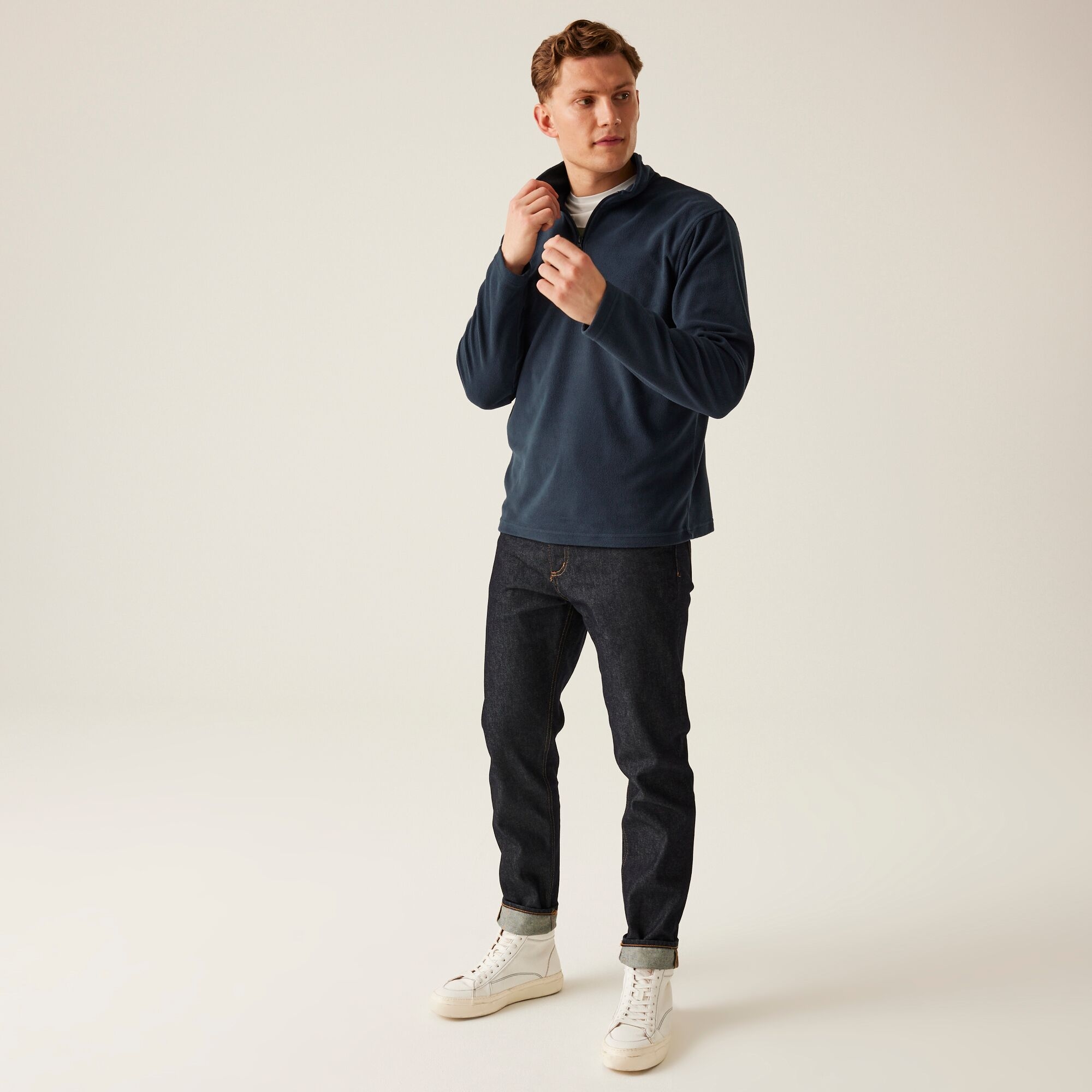 Men's Micro Lightweight Half Zip Fleece | Dark Navy