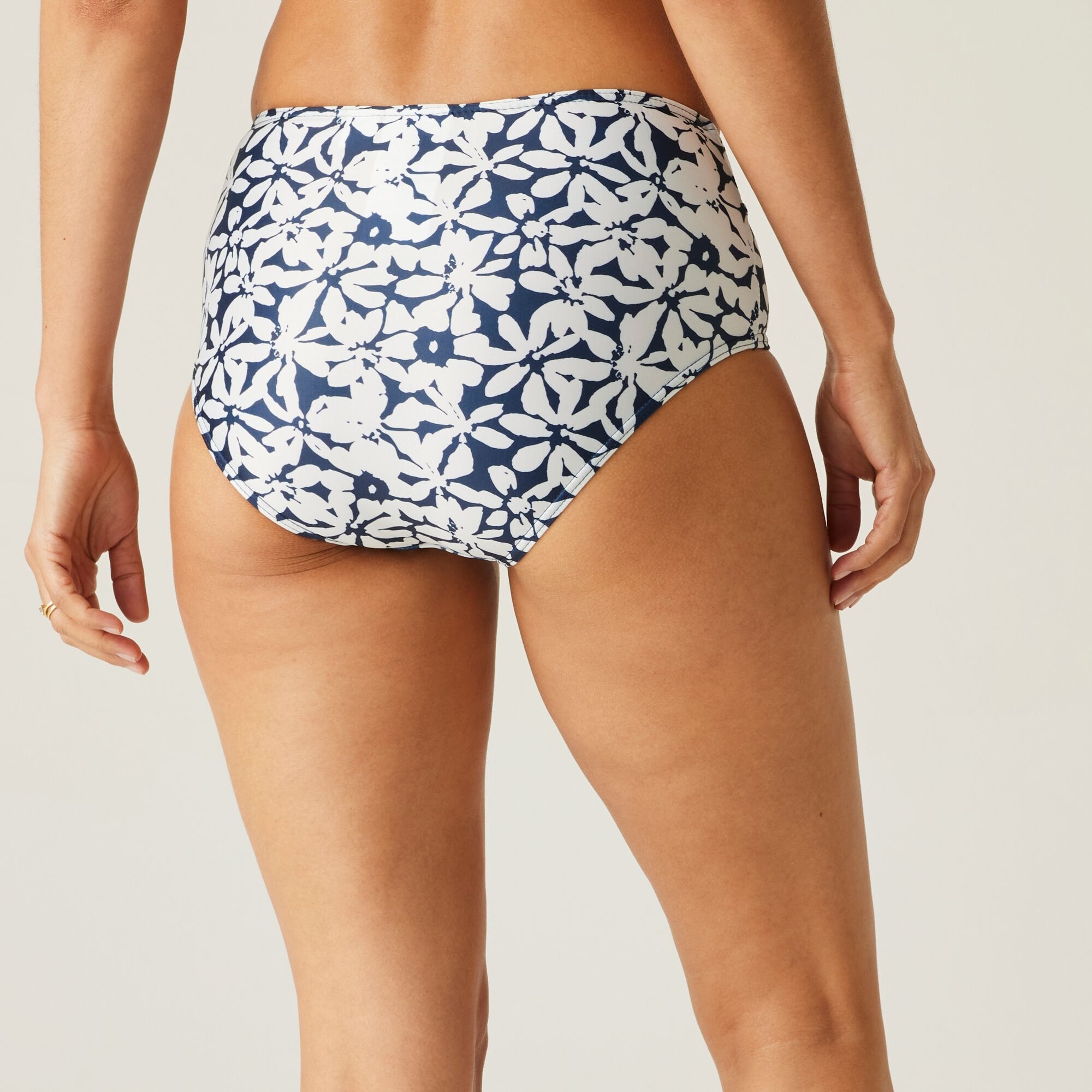 Women's Paloma Swim Brief | Navy White Large Floral
