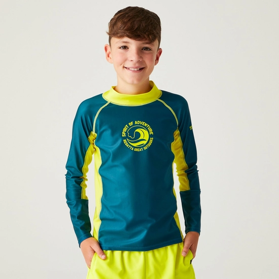 Kids' Hoku II Swim Top | Olympian Blue Elysium Blue Blue Camo