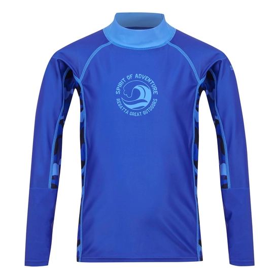 Kids' Hoku II Swim Top | Olympian Blue Elysium Blue Blue Camo