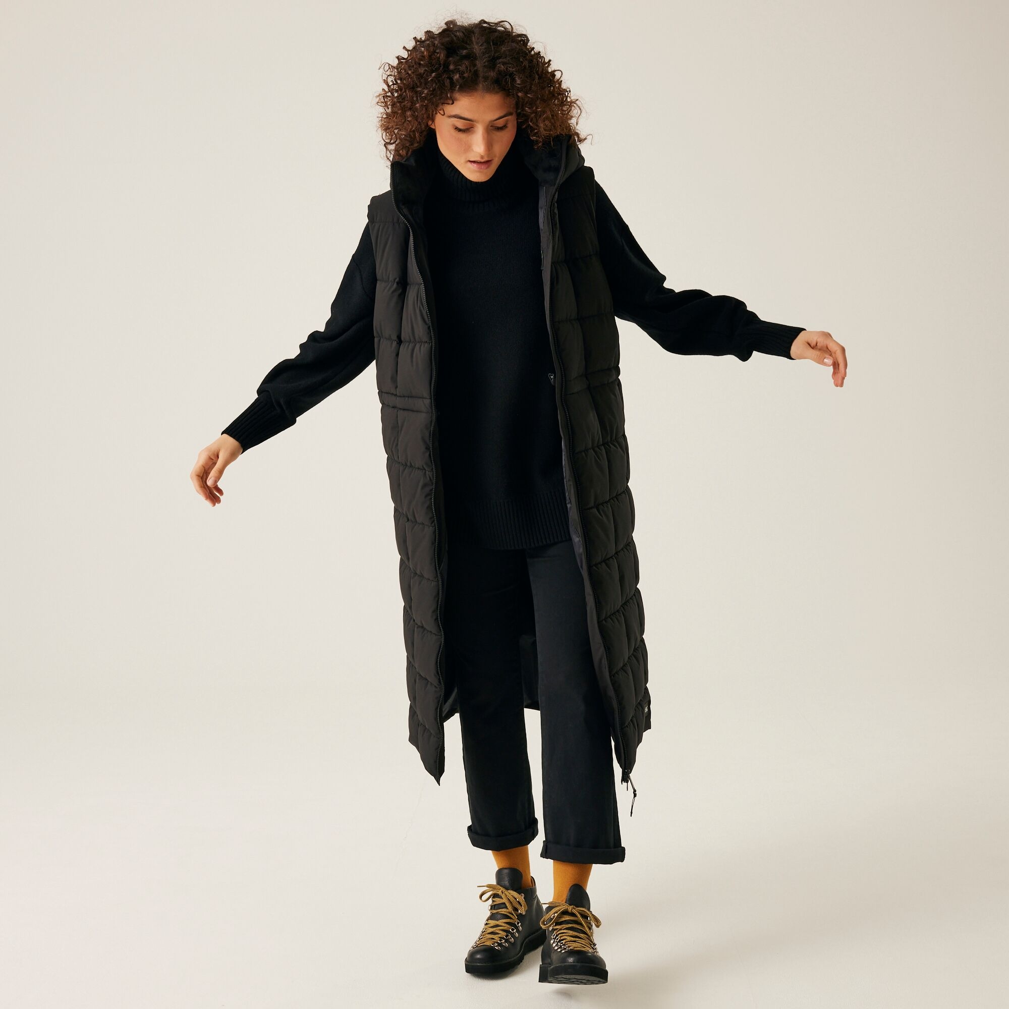 Women's Leandra Longline Gilet | Black
