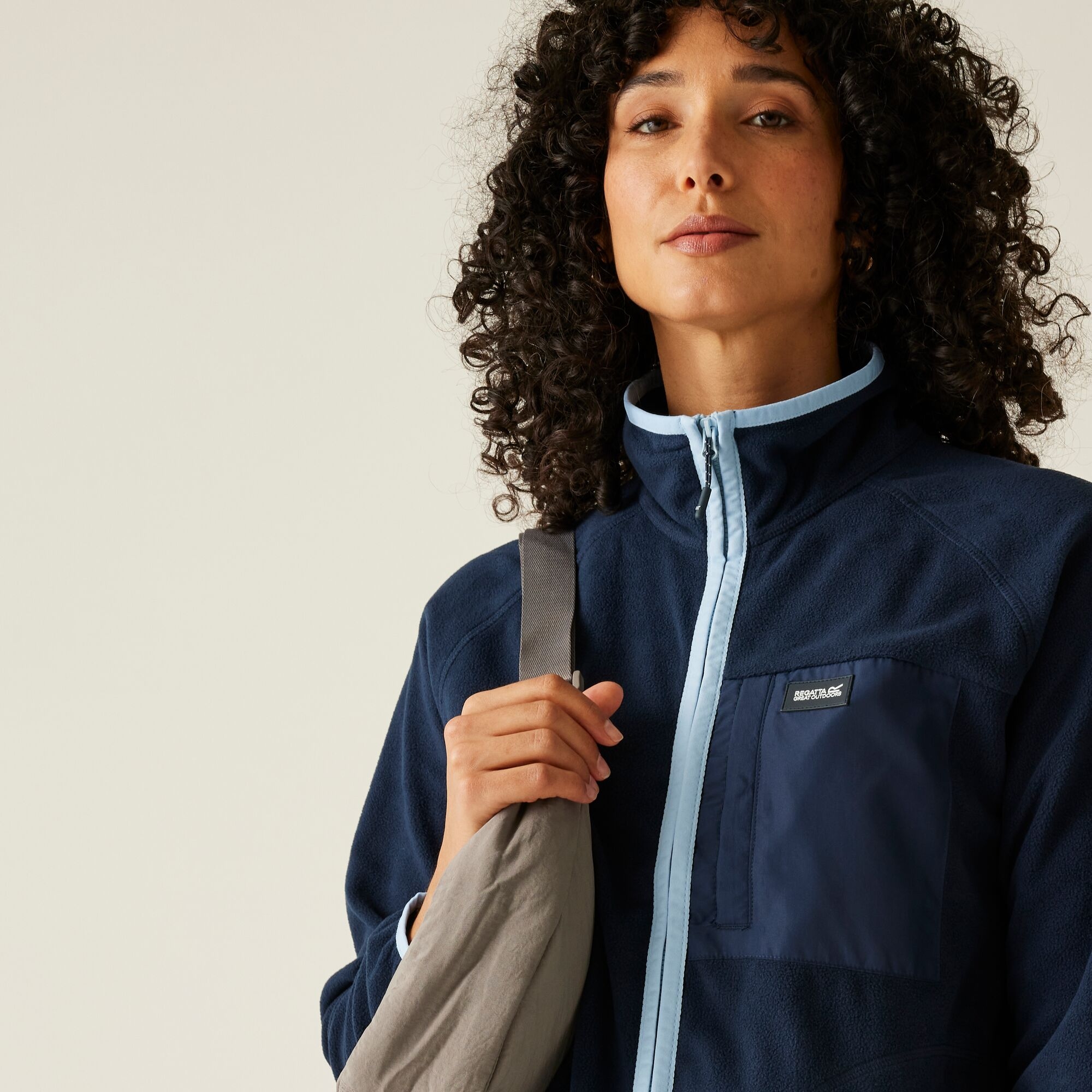 Women's Lilana Full Zip Fleece | Navy Chambray Blue