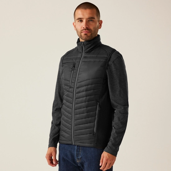 Men's Navigate Hybrid Bodywarmer | Navy Seal Grey