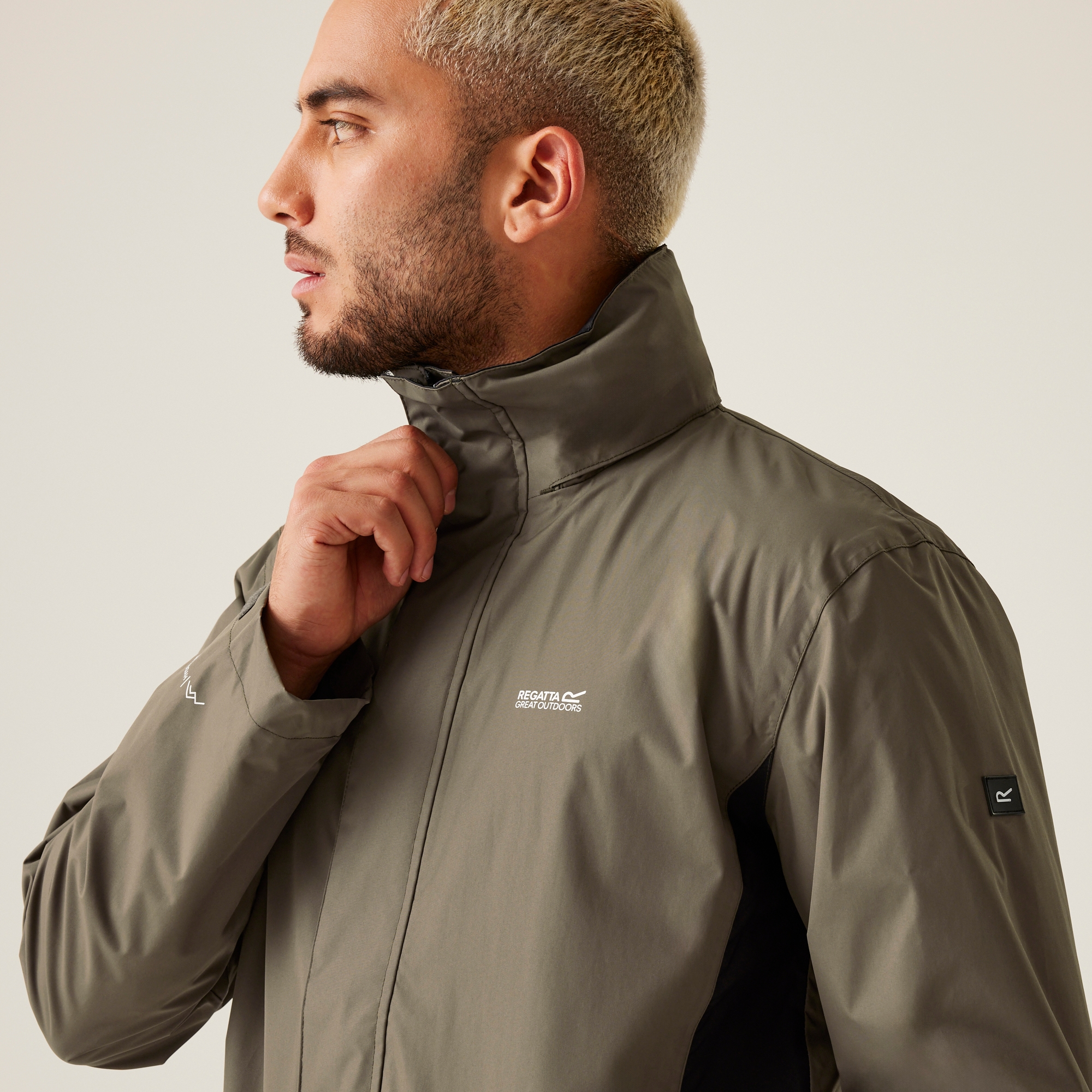 Men's Matt Waterproof Jacket | Crocodile Black
