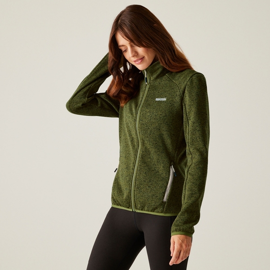 Women's Newhill II Full Zip Fleece | Nephrite Green Light Vanilla