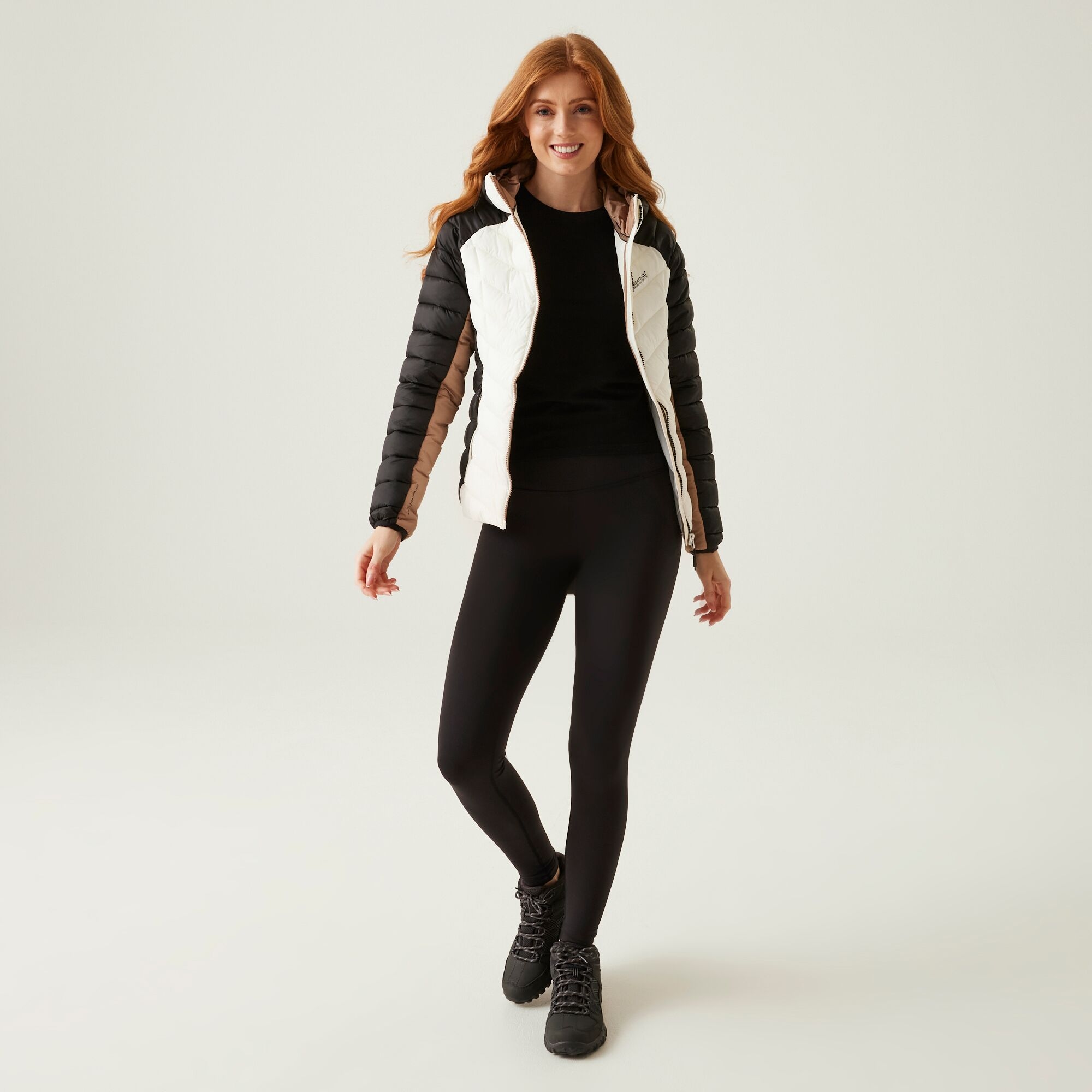 Women's Dalent Quilted Hooded Jacket | Black Blanc De Blanc