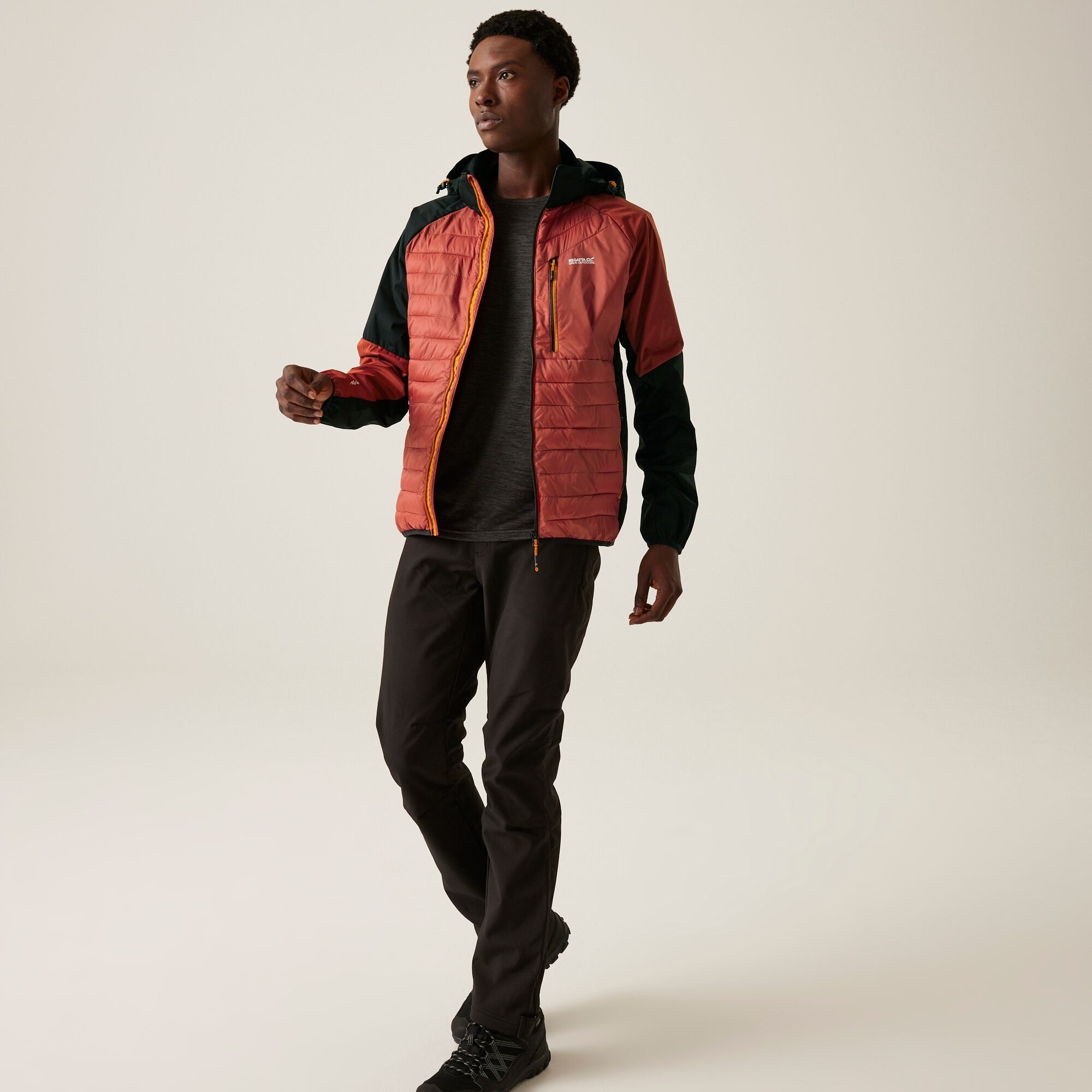 Men's Pro Hybrid Jacket | Red Ochre Black