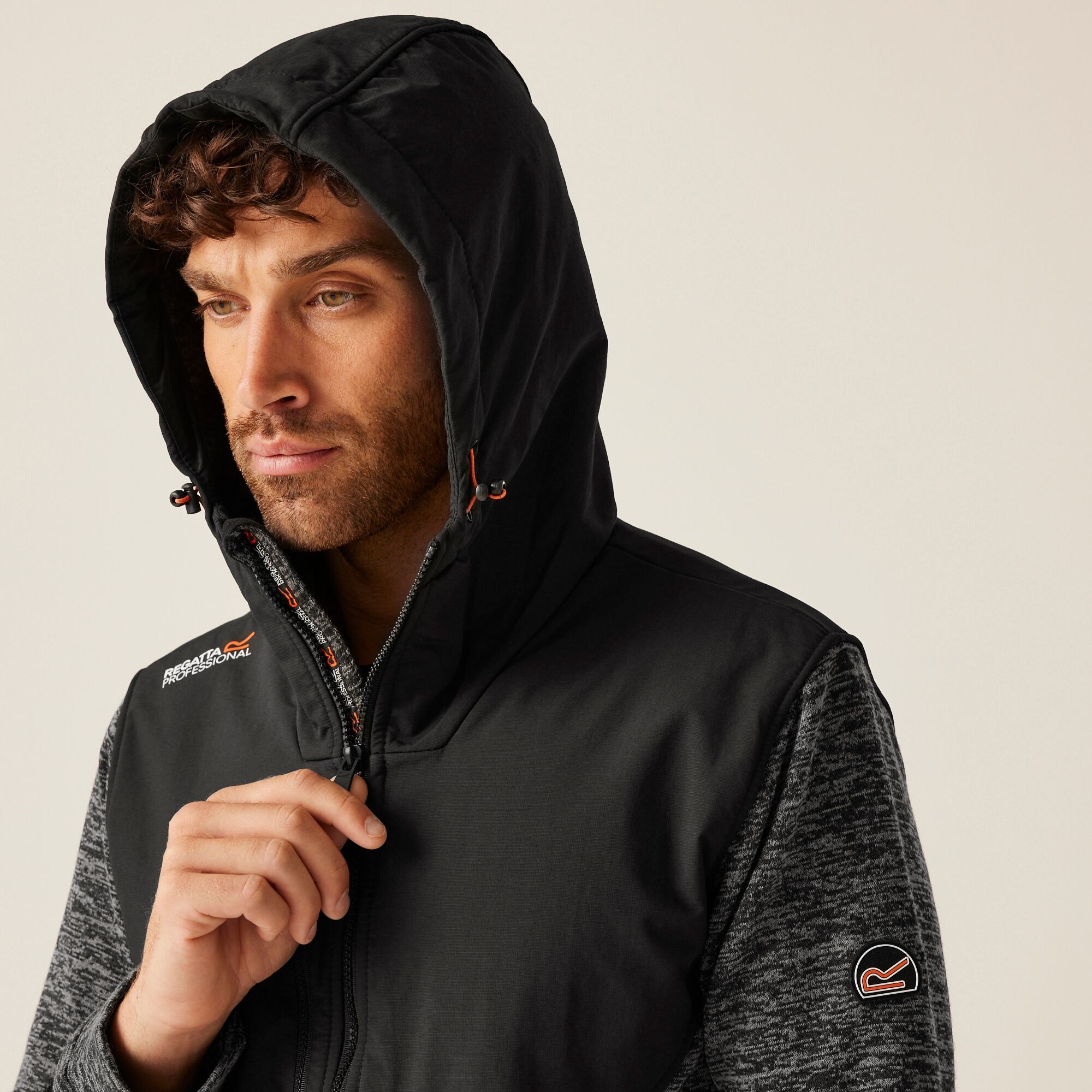 Men's Heist Hybrid Jacket | Ash Marl Black