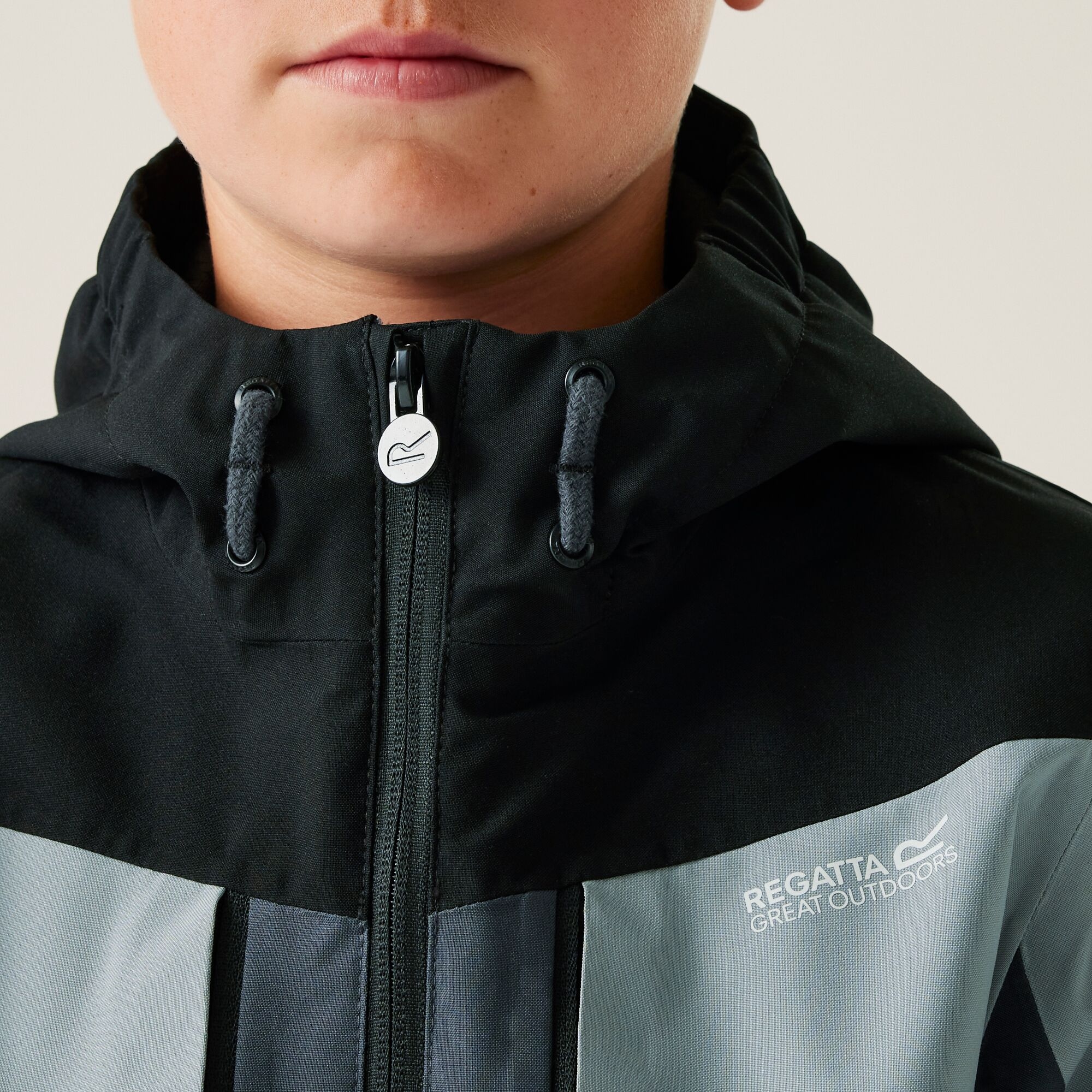 Kids' Highton VI Waterpoof Jacket | Seal Grey Cloudy Grey Black