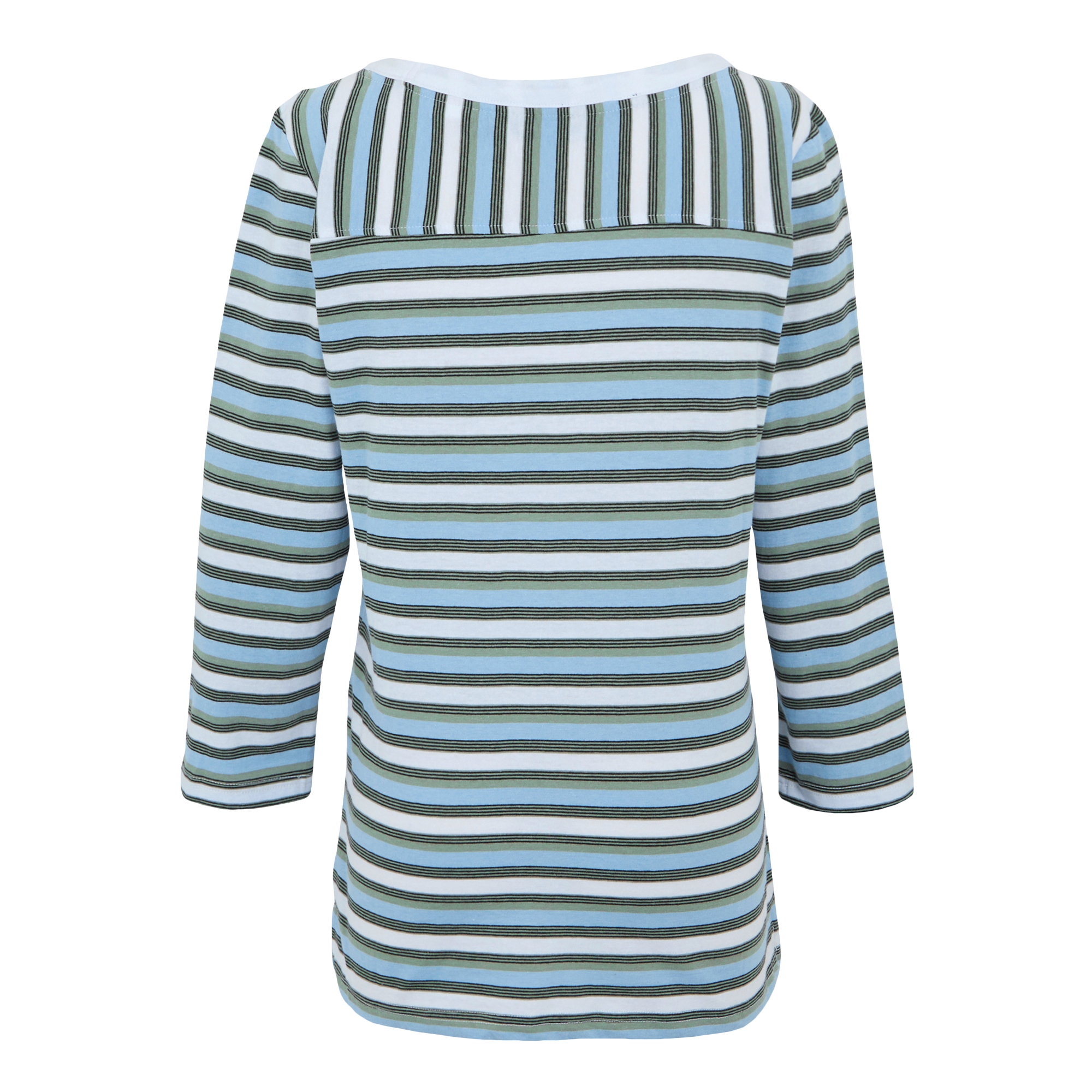 Women's Bayletta II 3/4 Sleeve Top  | White Multi Stripe