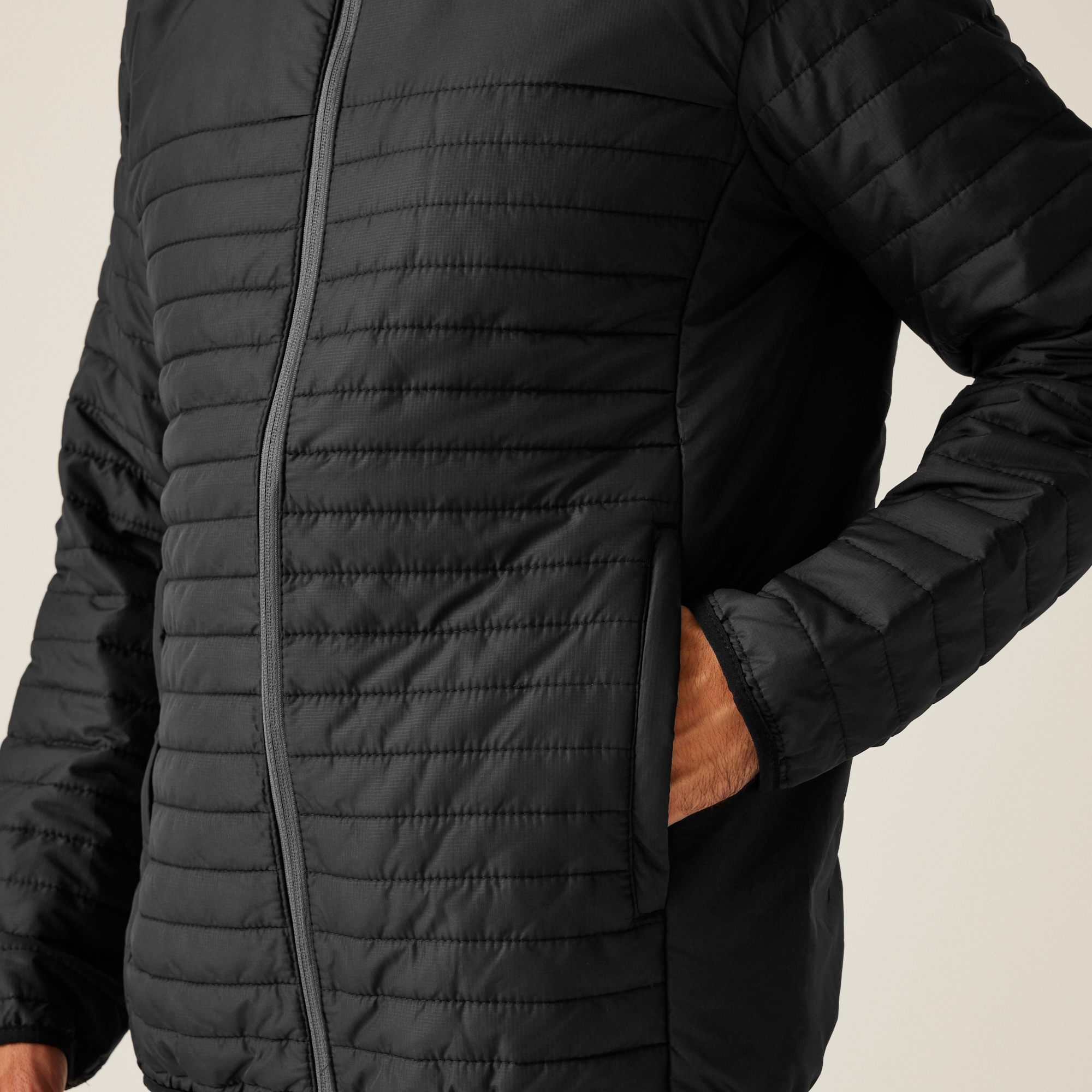 Men's Honestly Made 100% Recycled Insulated Hooded Jacket | Black
