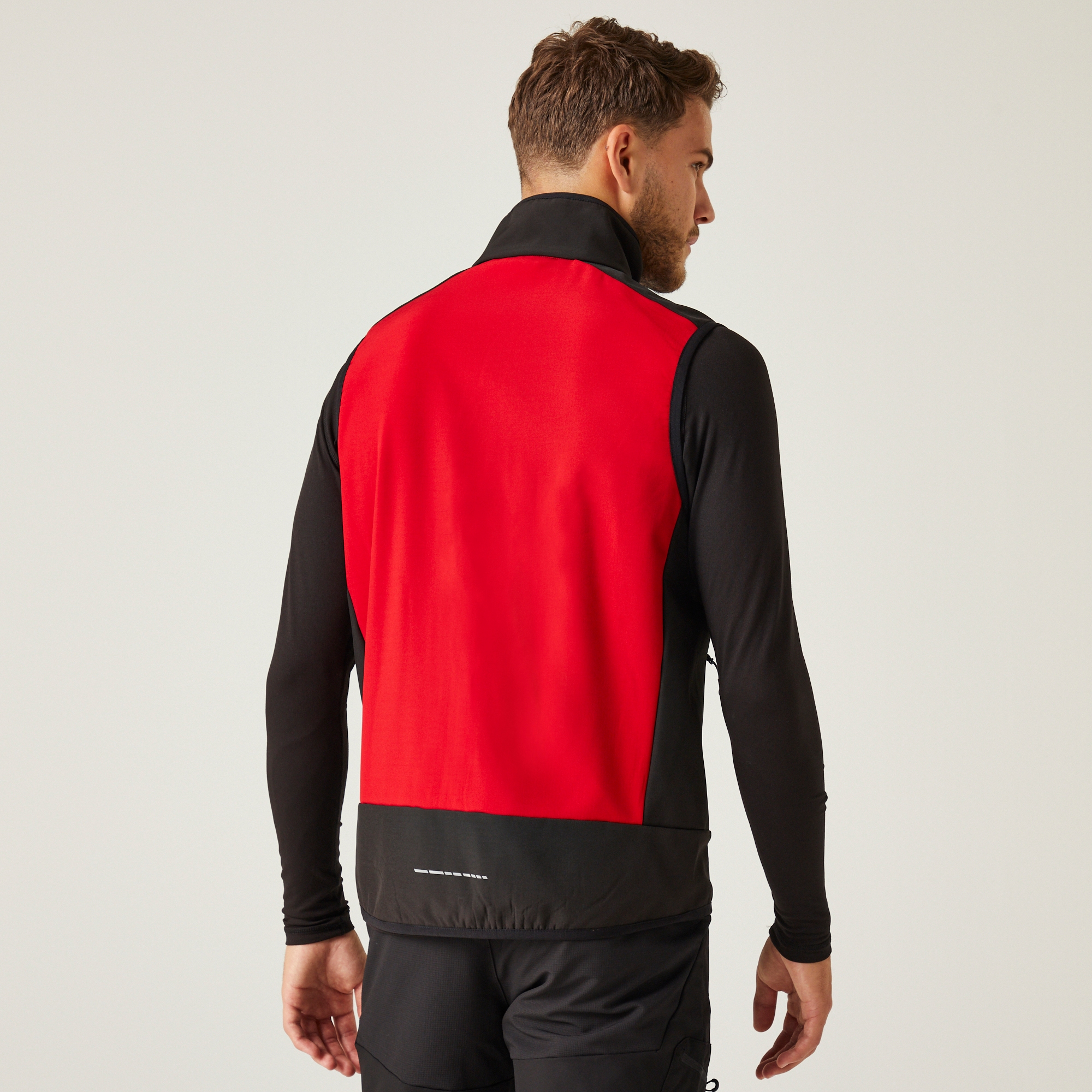 Men's E-Volve 2 Layer Softshell Bodywarmer | Classic Red Black