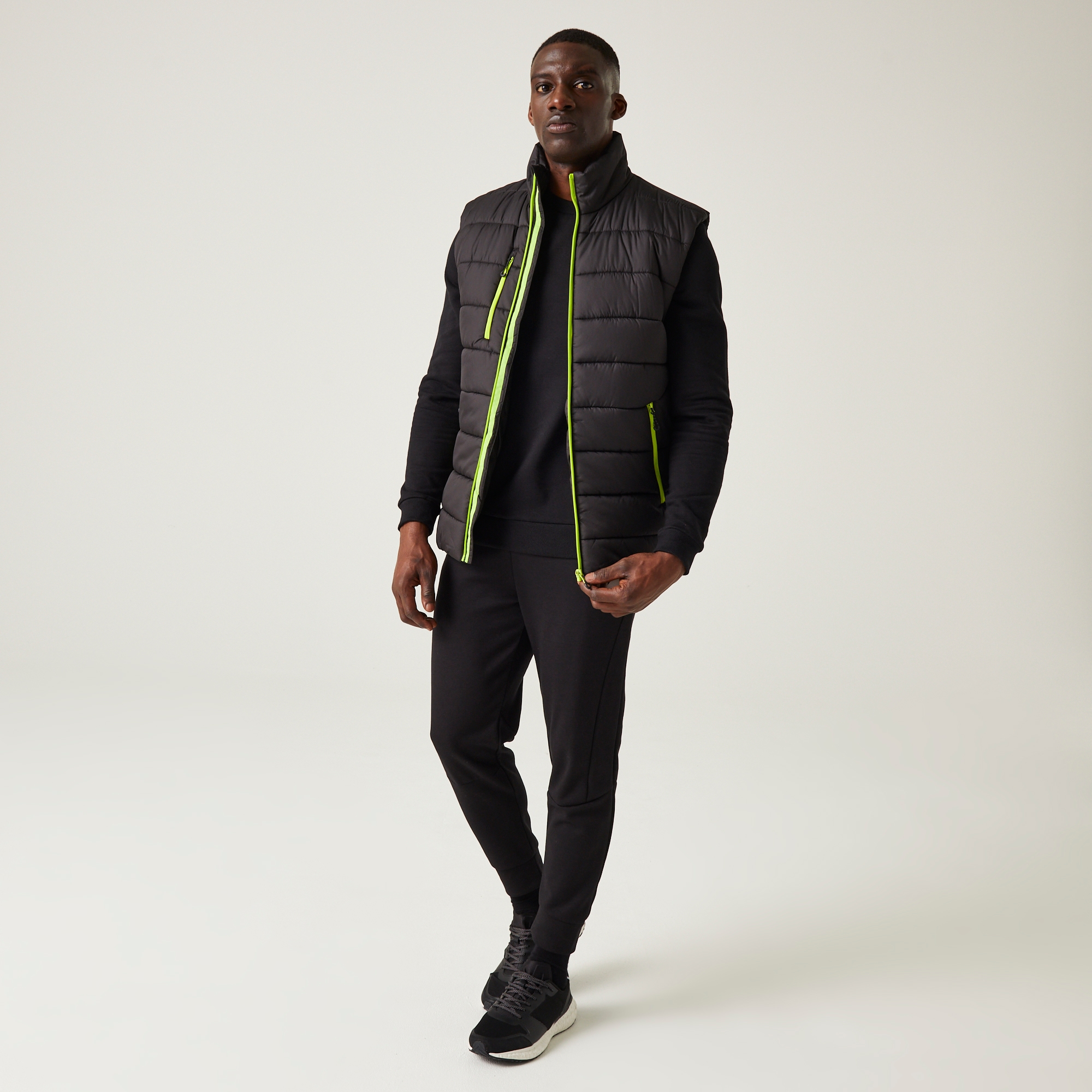 Men's Navigate Thermal Bodywarmer | Black Lime Green