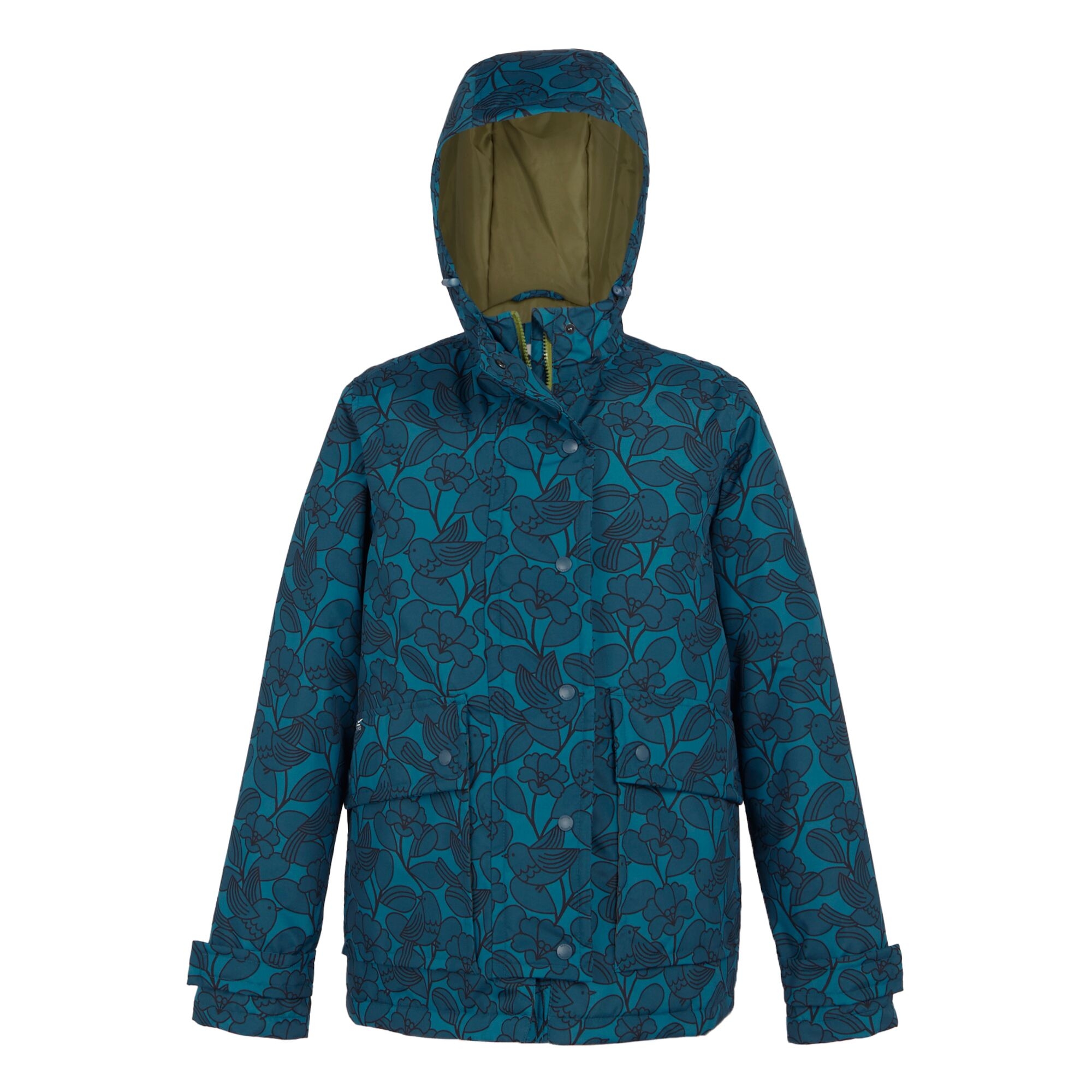 Orla Kiely Mid Length Waterproof Jacket | Birdy Blue