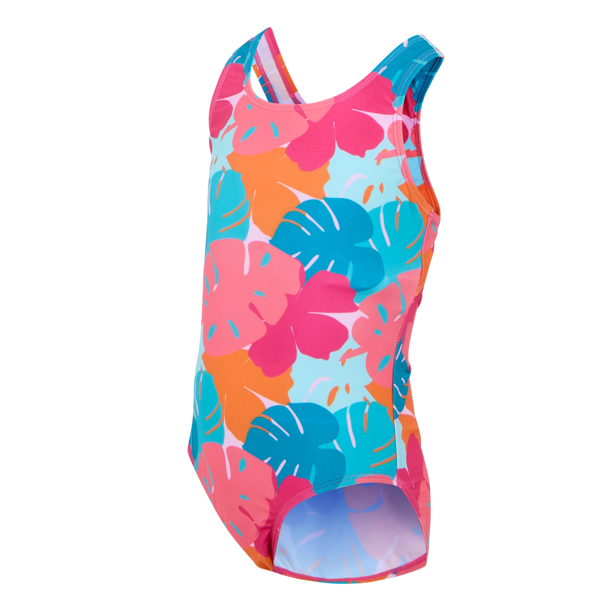 Kids' Katrisse Swimming Costume | Tropical Leaf Print