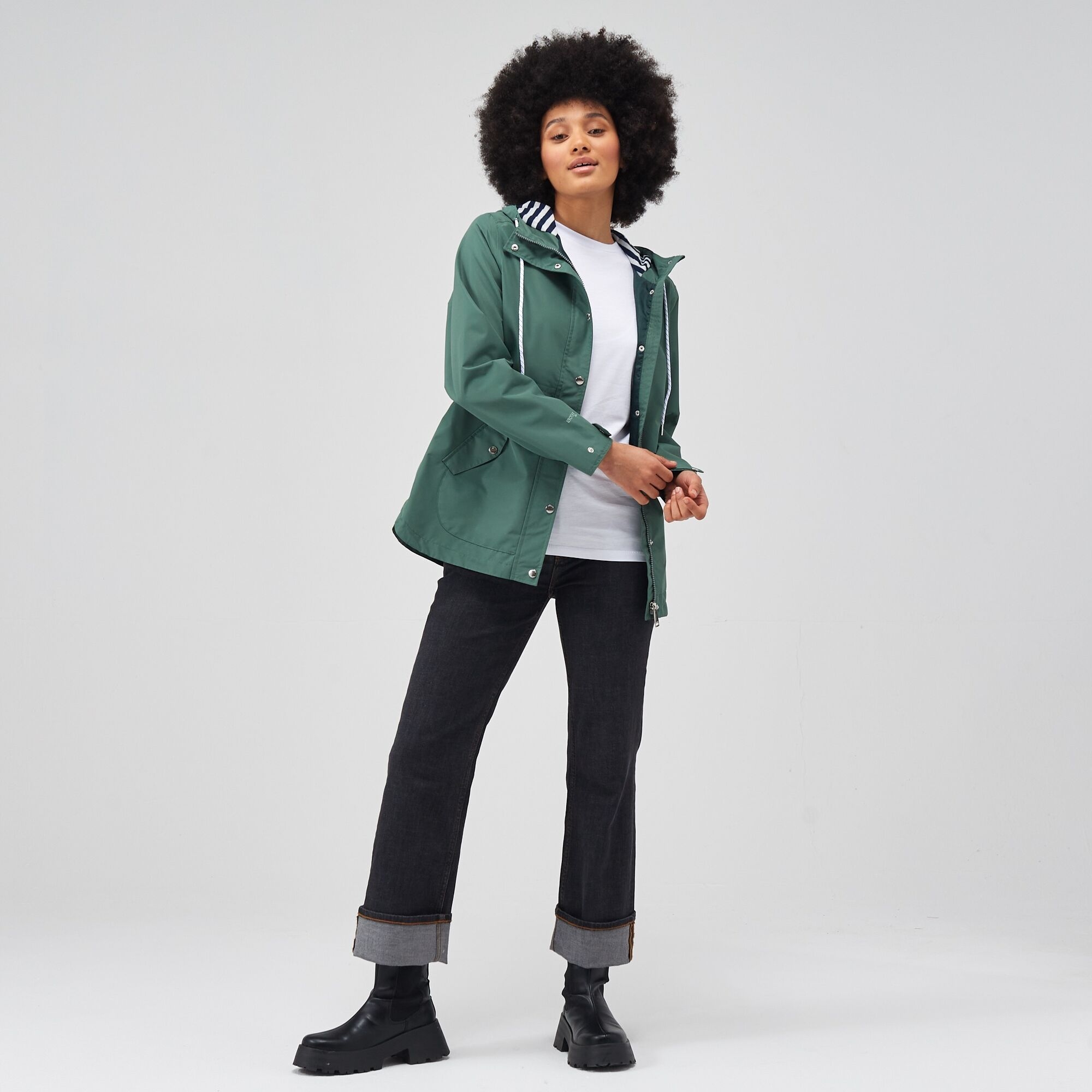 Women's Bayla Waterproof Rain Jacket | Dark Forest Green